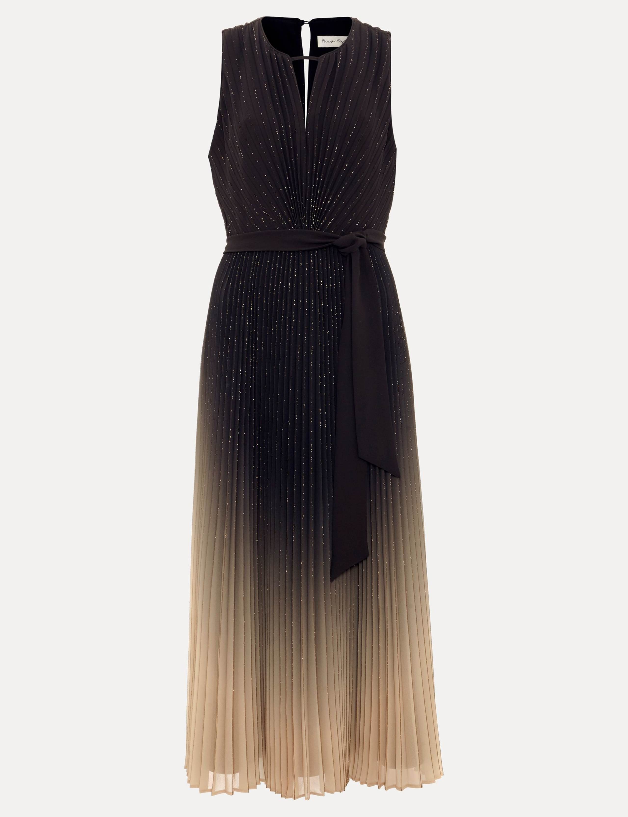 Sparkly Ombre Plisse Midaxi Dress 2 of 7