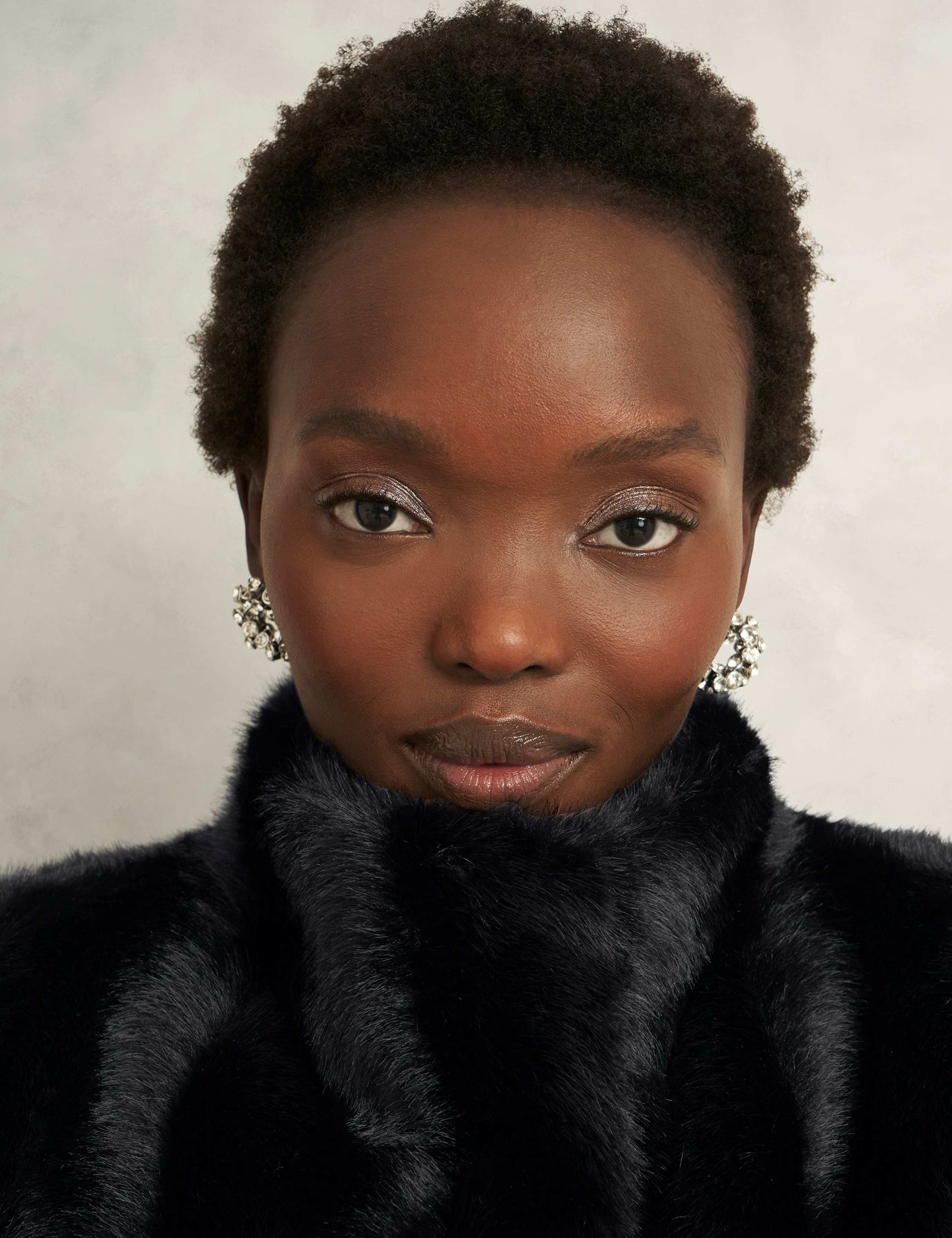 Faux Fur High Neck Cropped Coat 6 of 6