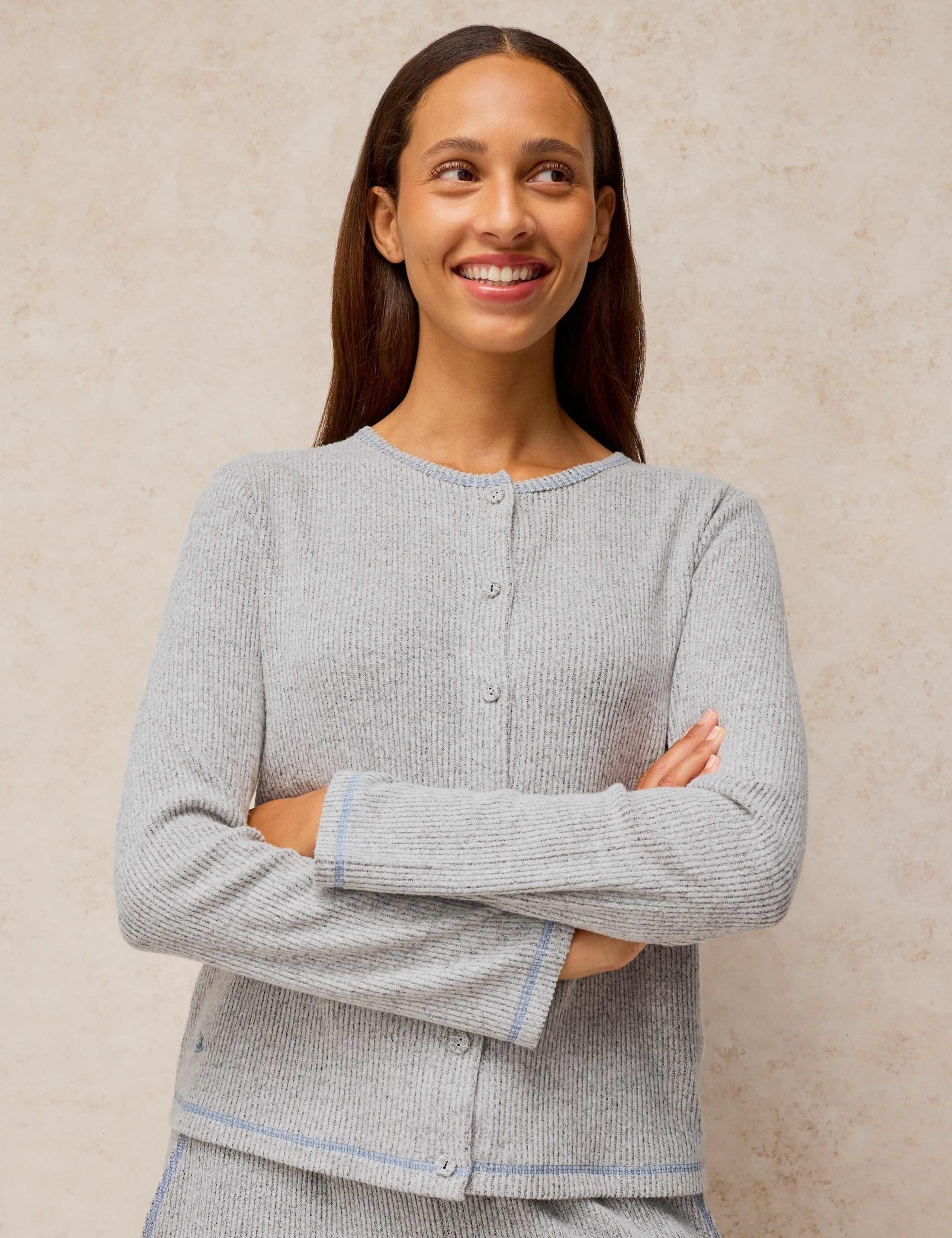 Cosy Ribbed Lounge Cardigan 1 of 6