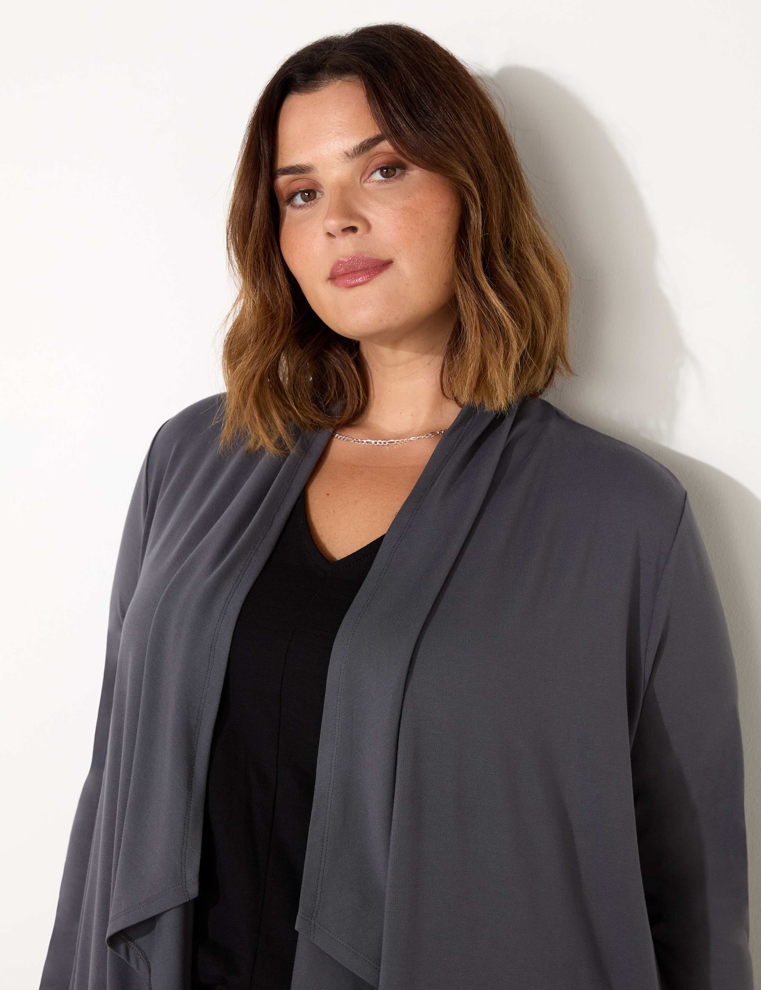 Jersey Waterfall Longline Cardigan 3 of 4