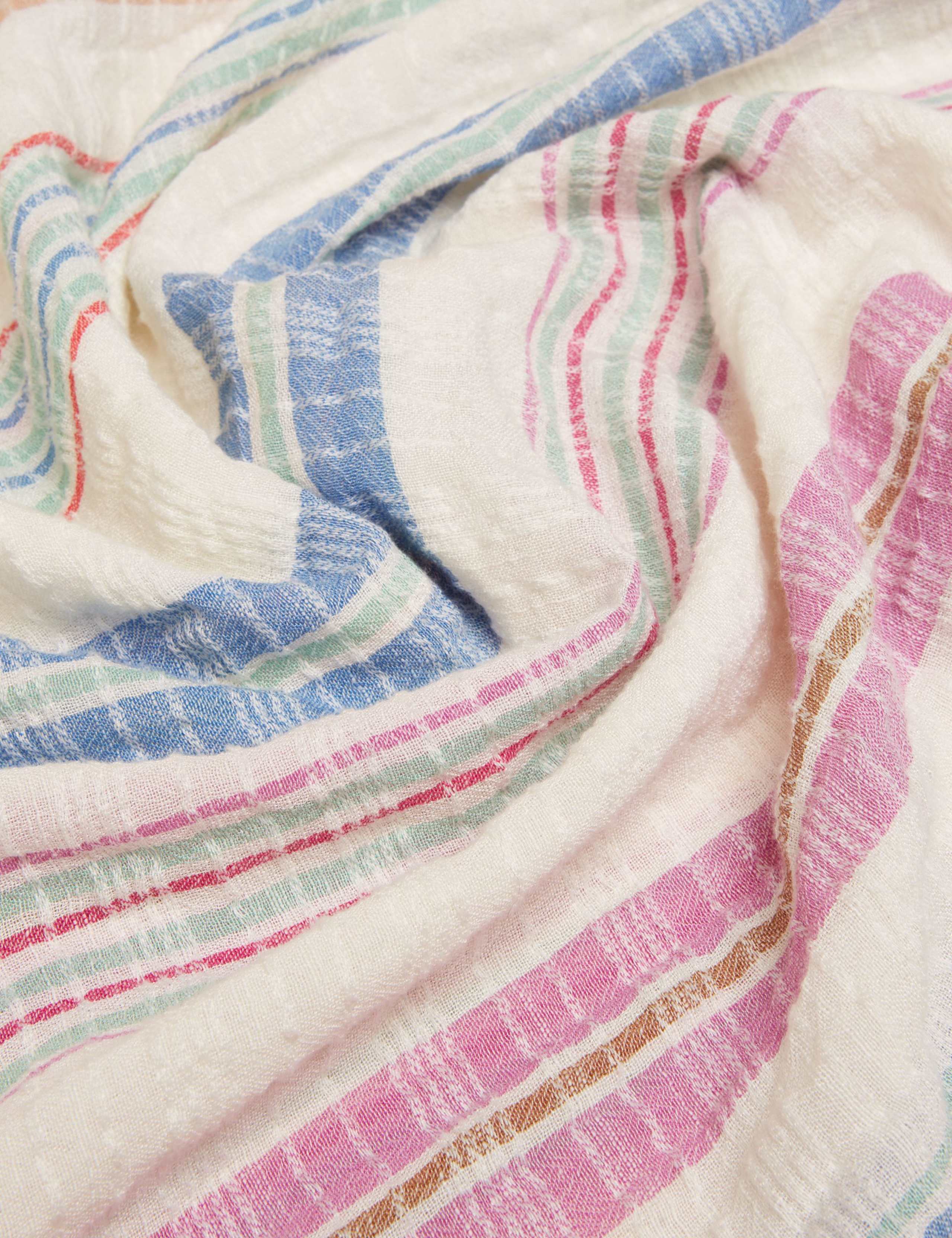 Modal Blend Striped Textured Scarf 4 of 6