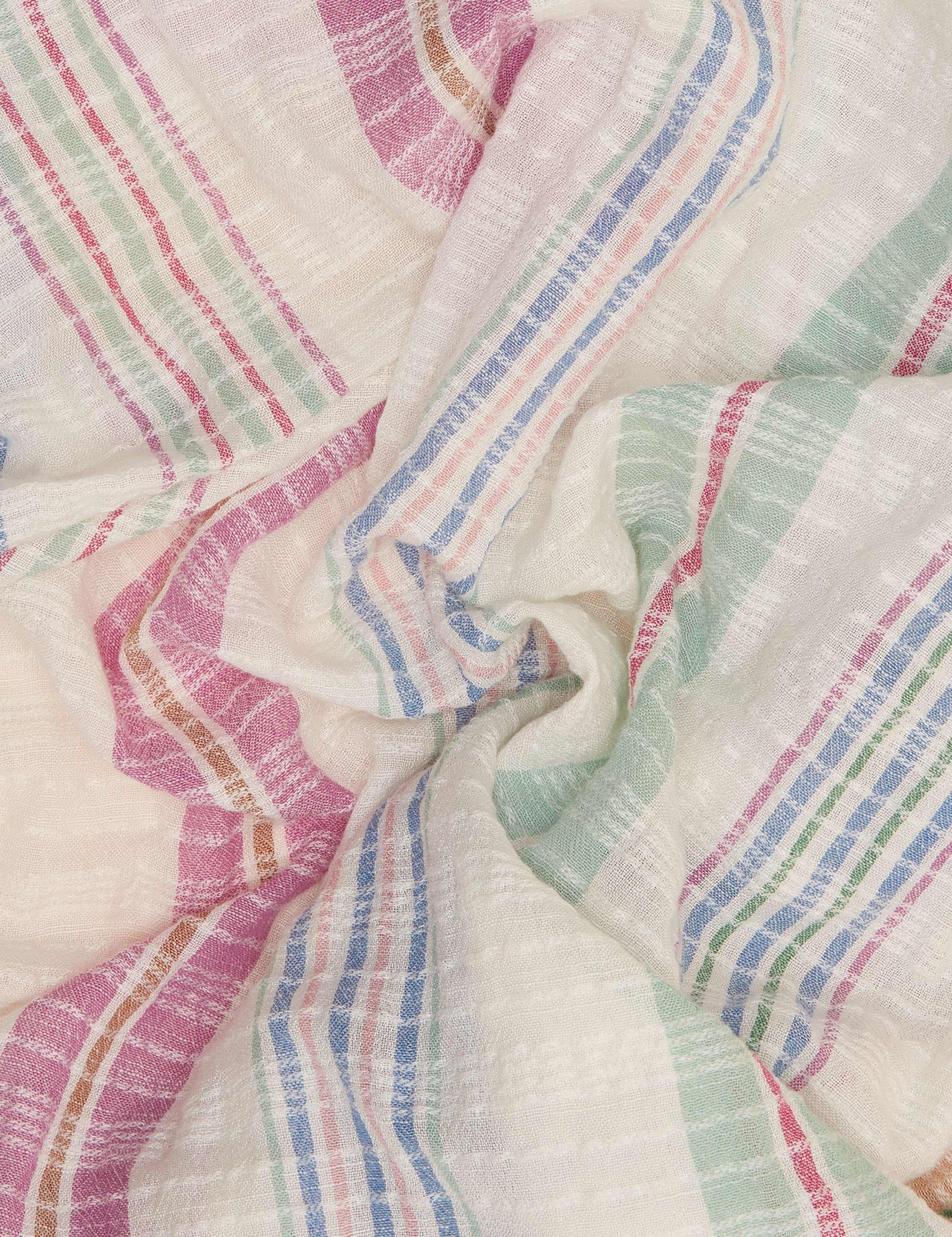 Modal Blend Striped Textured Scarf 5 of 6