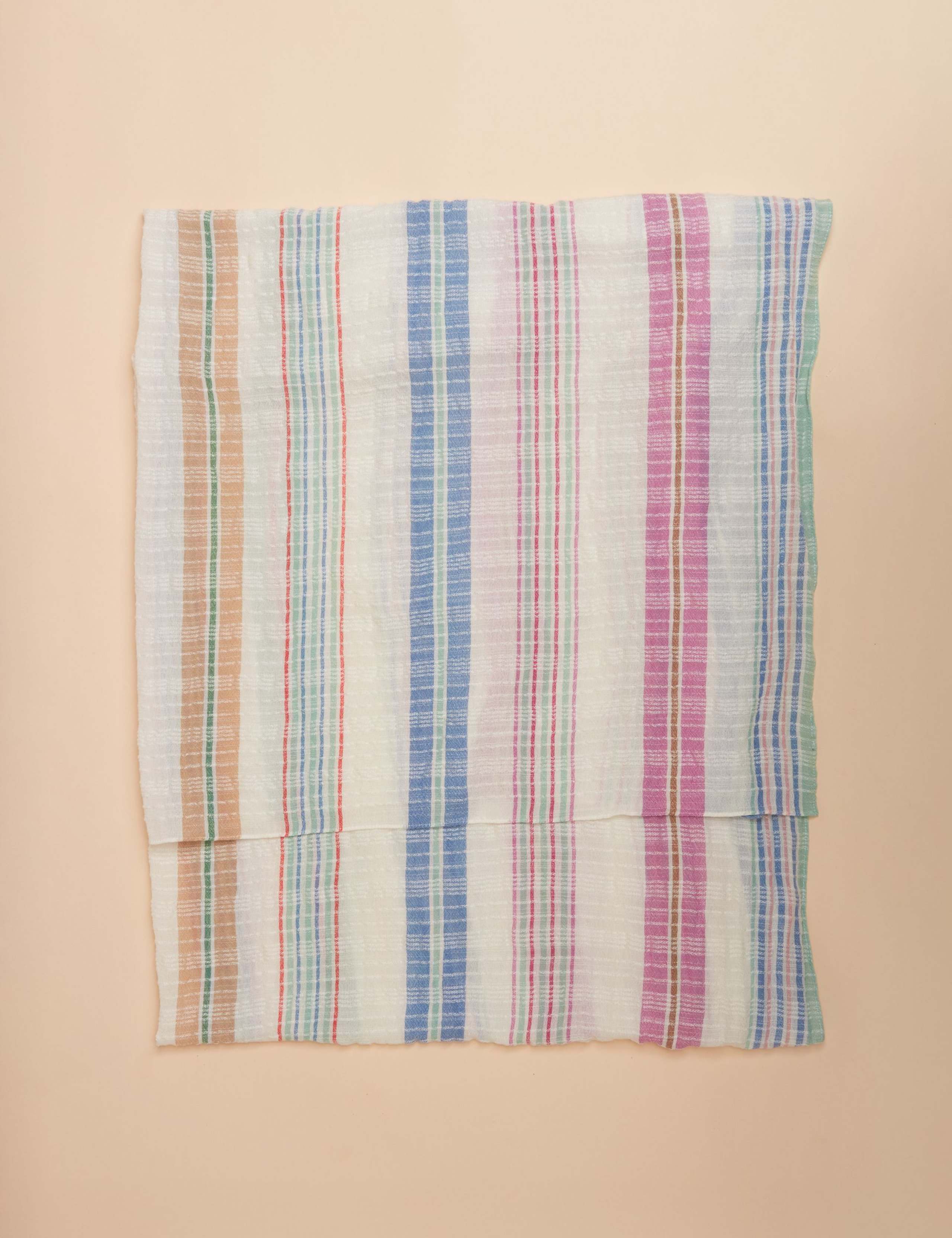 Modal Blend Striped Textured Scarf 2 of 6