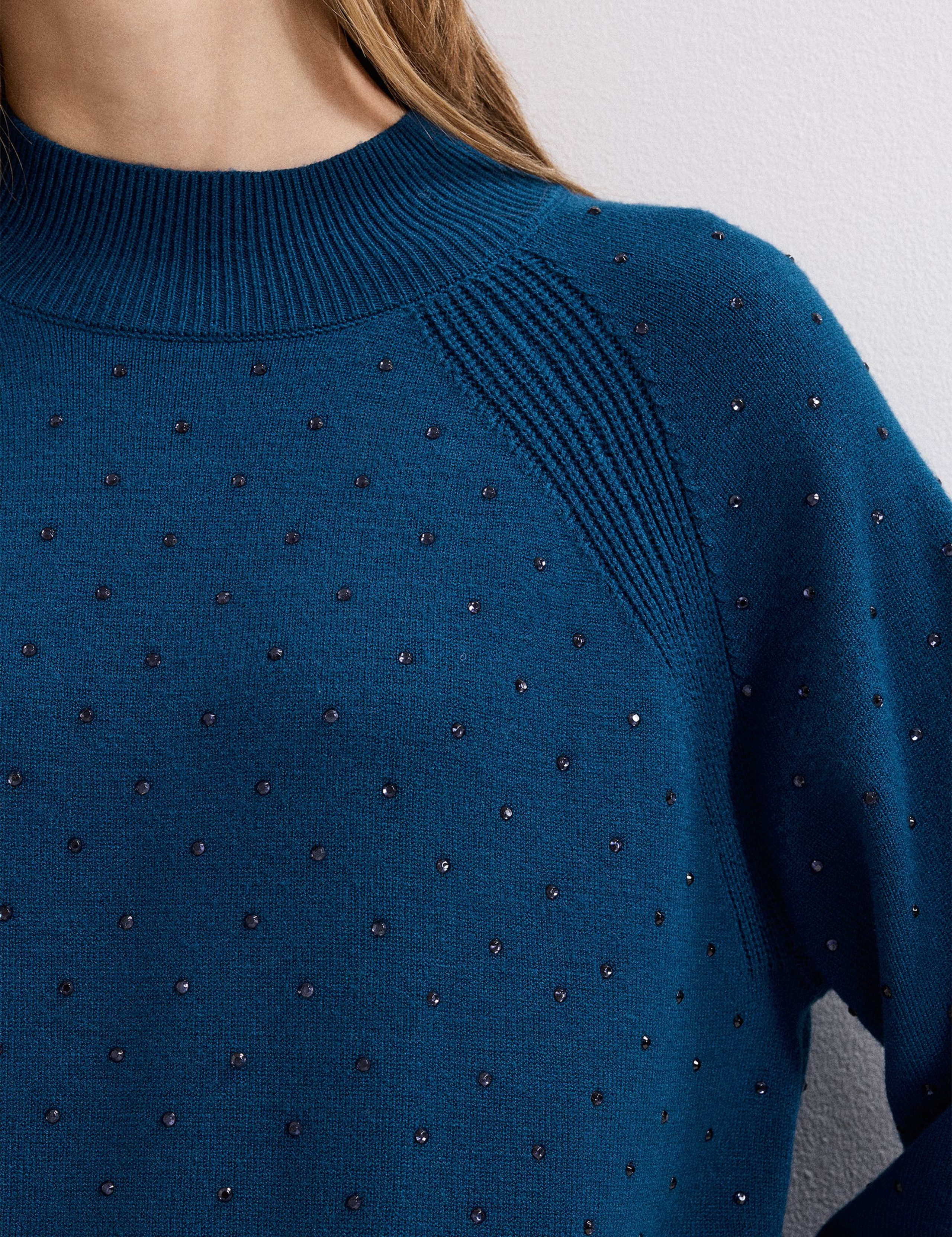 Embellished High Neck Mini Jumper Dress 6 of 6