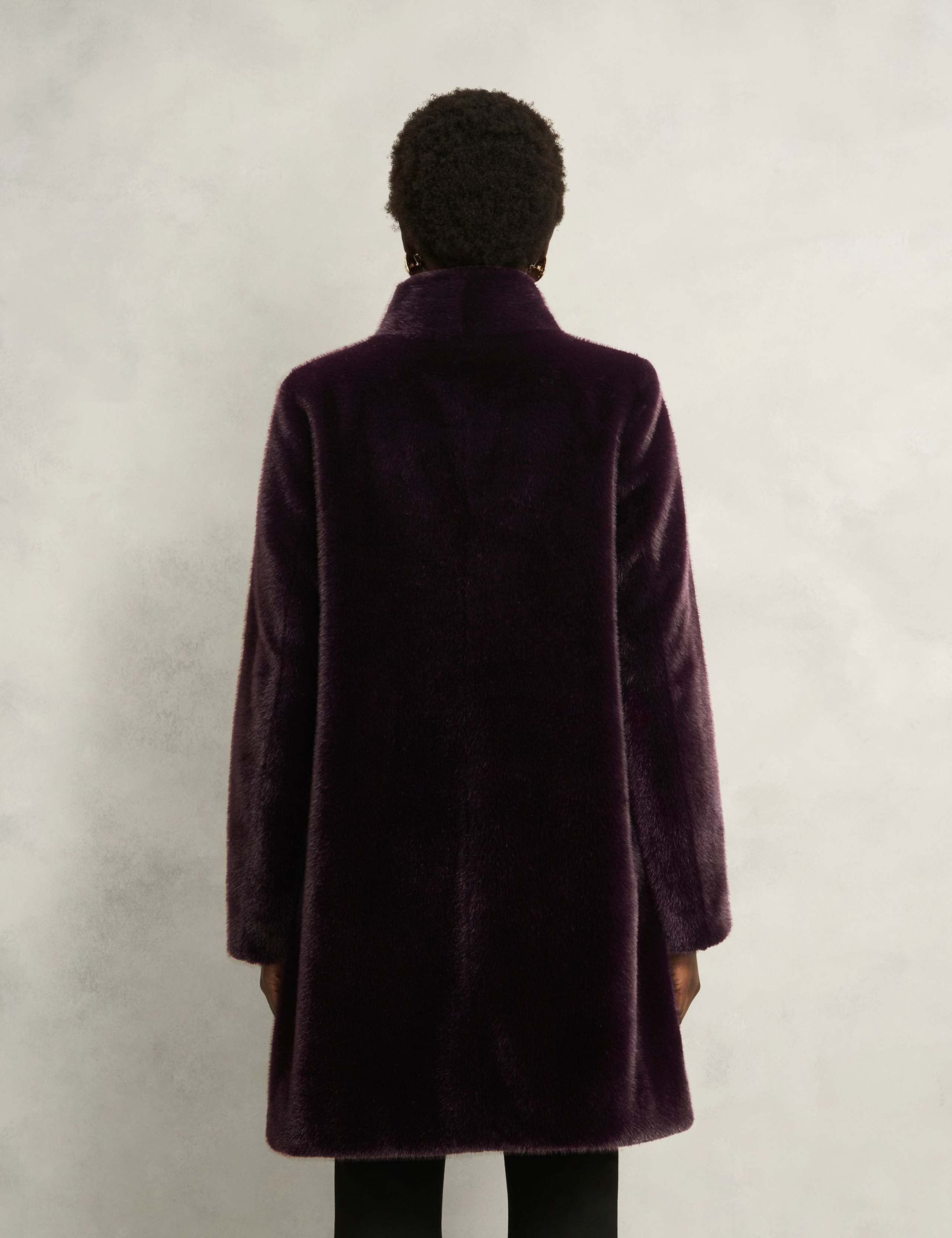 Faux Fur High Neck Coat 4 of 6