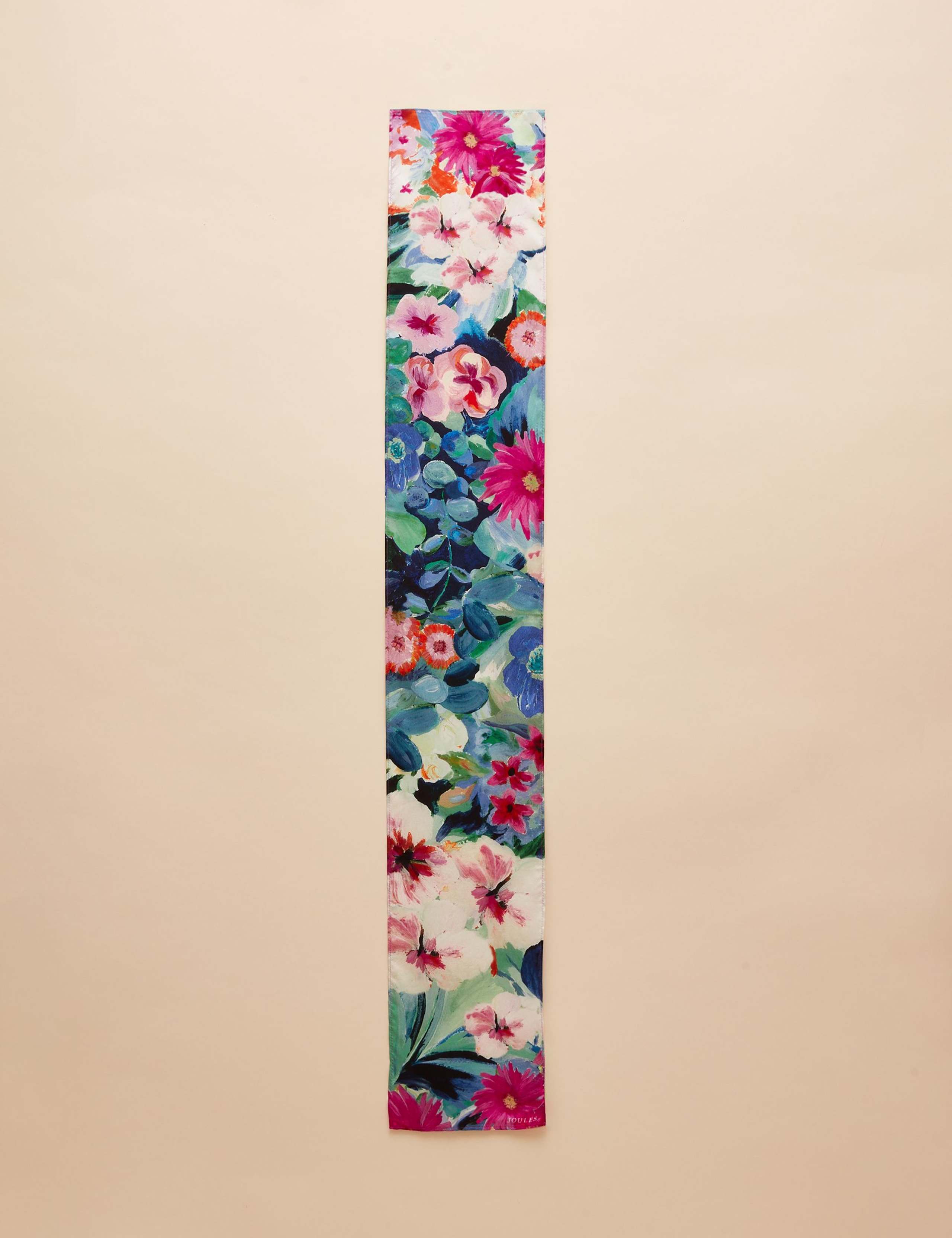 Pure Silk Floral Skinny Scarf 5 of 5