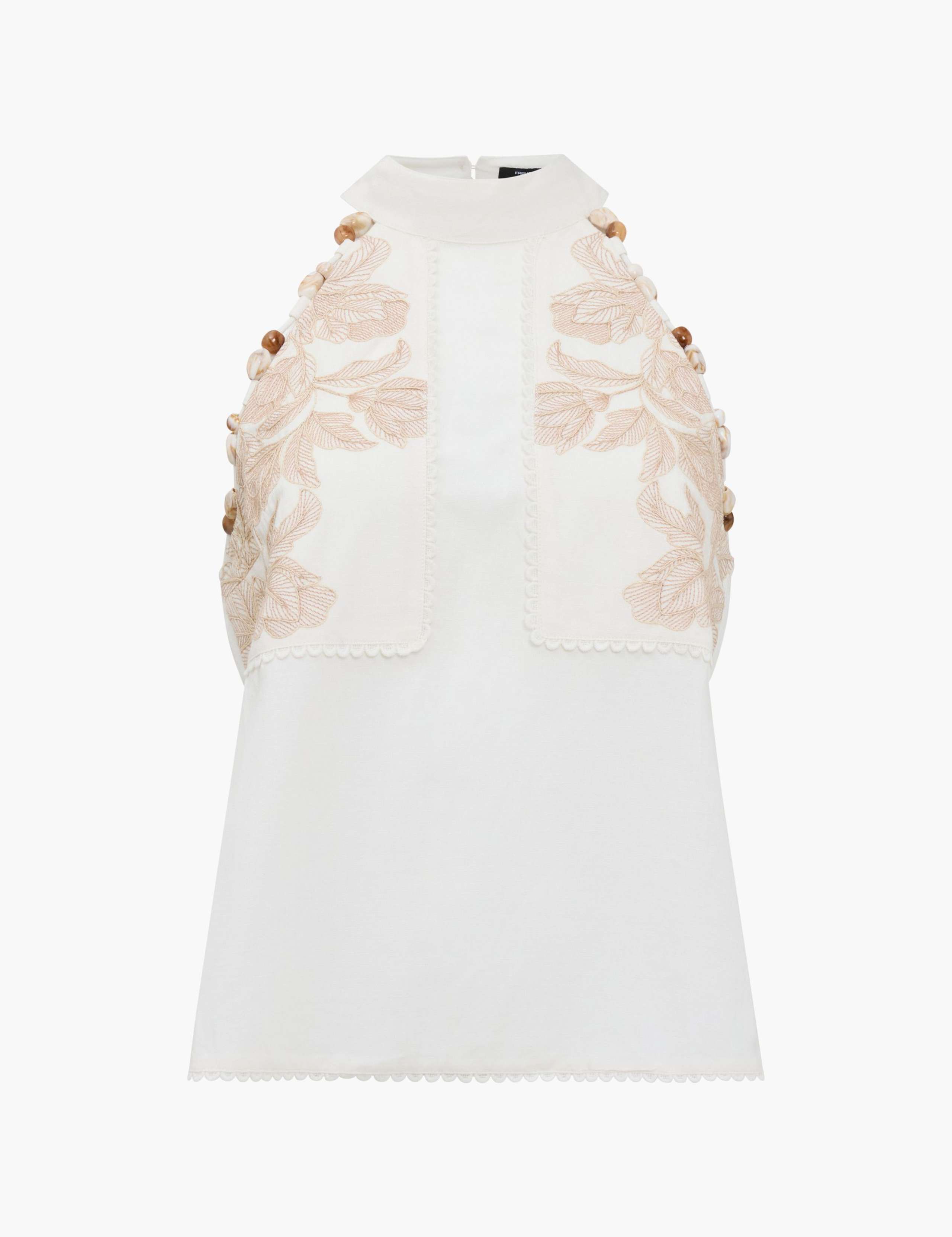 Cotton Blend Embroidered Beaded Top 2 of 5