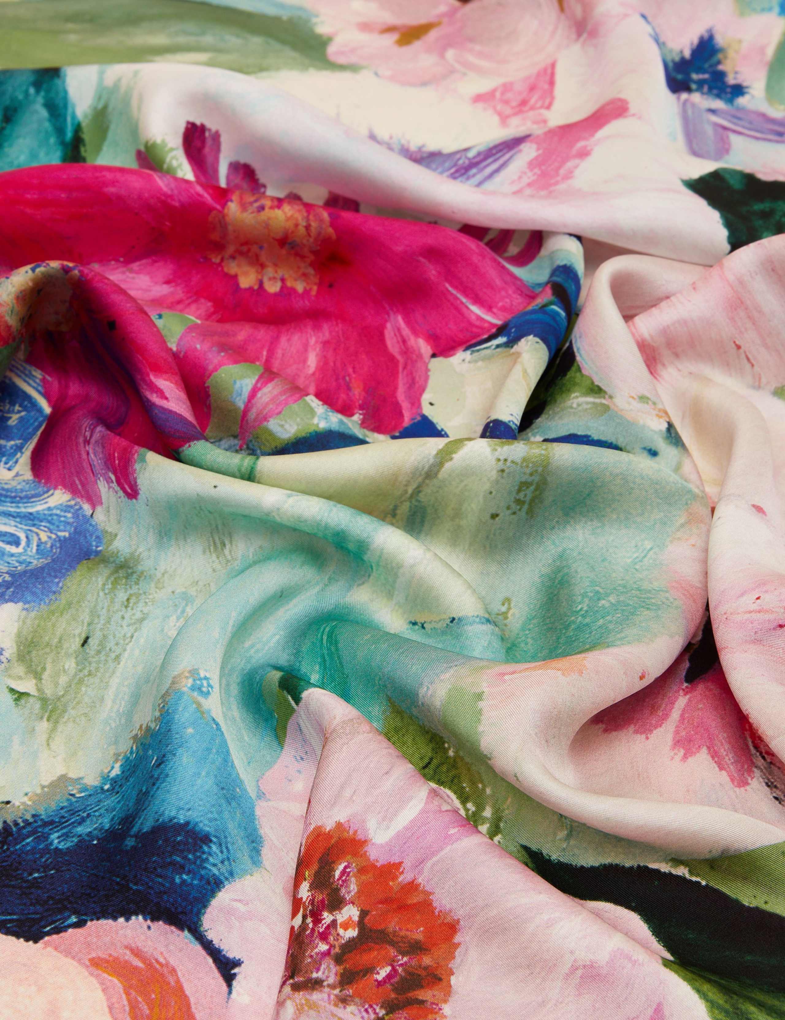 Pure Silk Floral Scarf 2 of 5