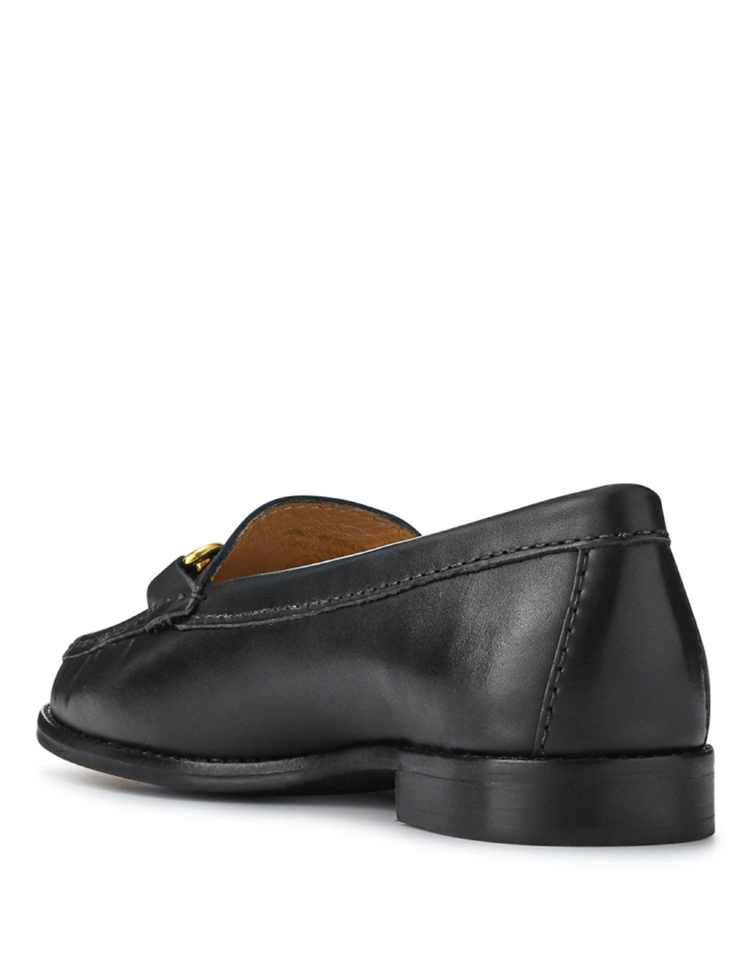 Leather Block Heel Loafers 5 of 6