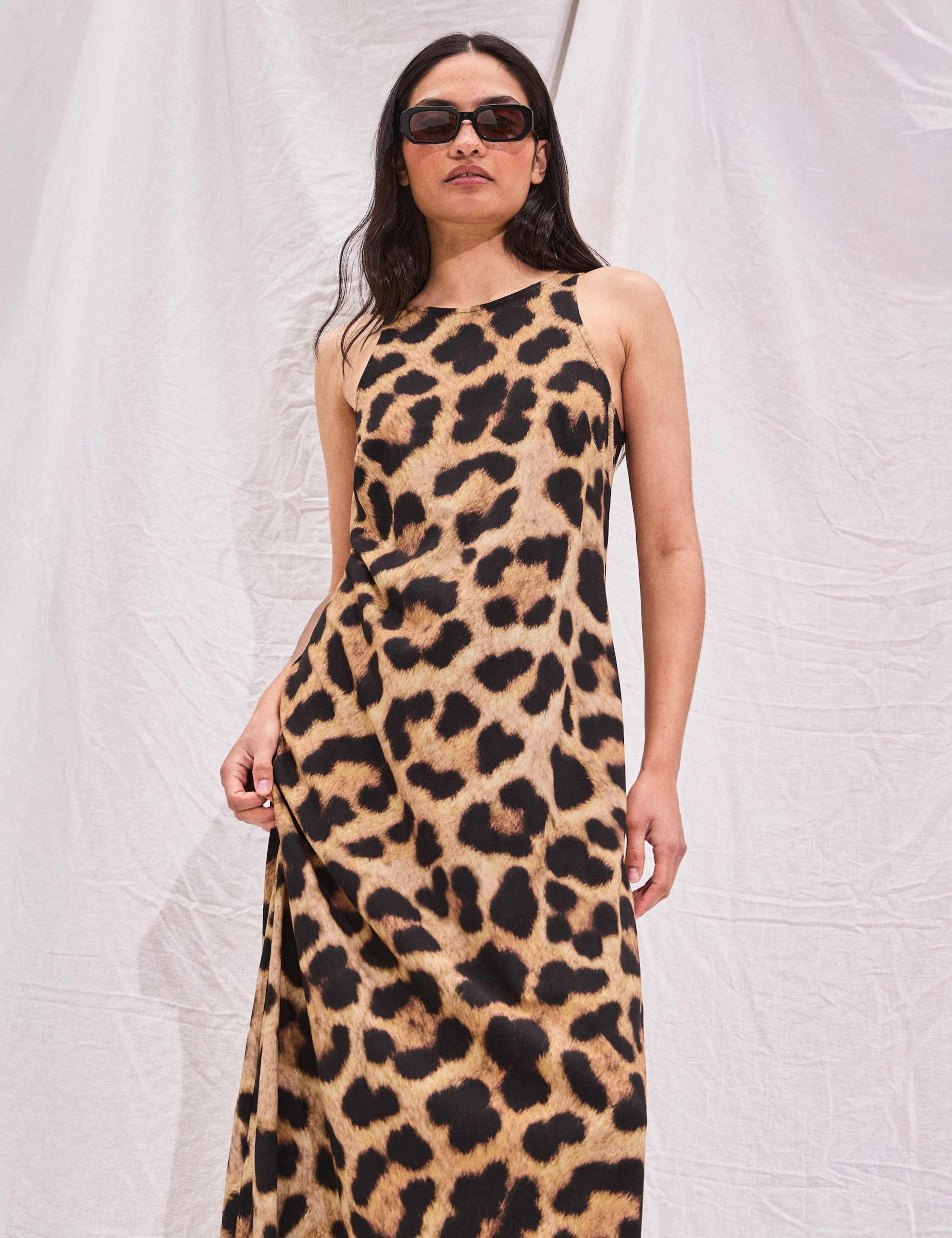 Leopard Print Belted Maxi Slip Dress 4 of 4