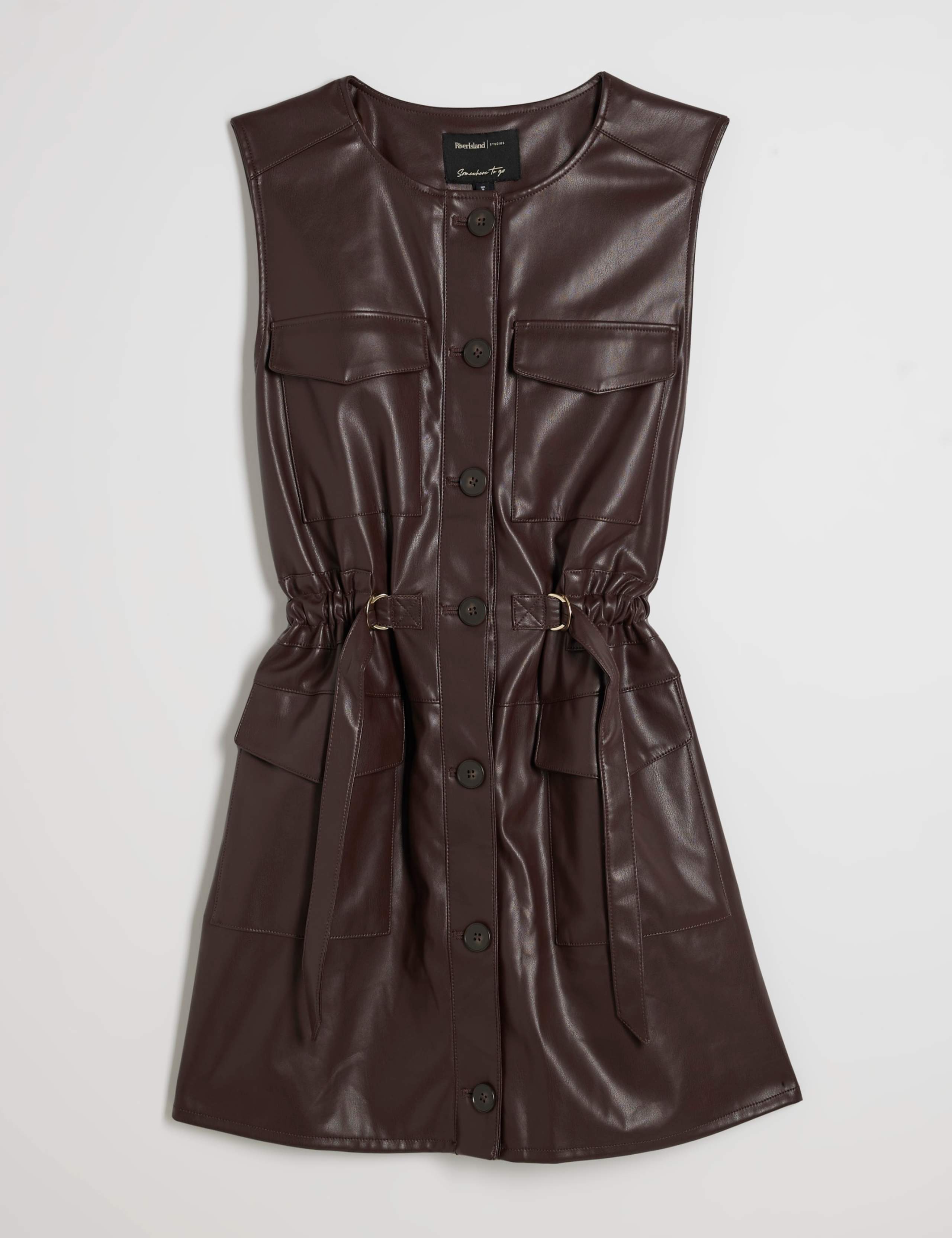 Button Front Mini Utility Shirt Dress 3 of 6