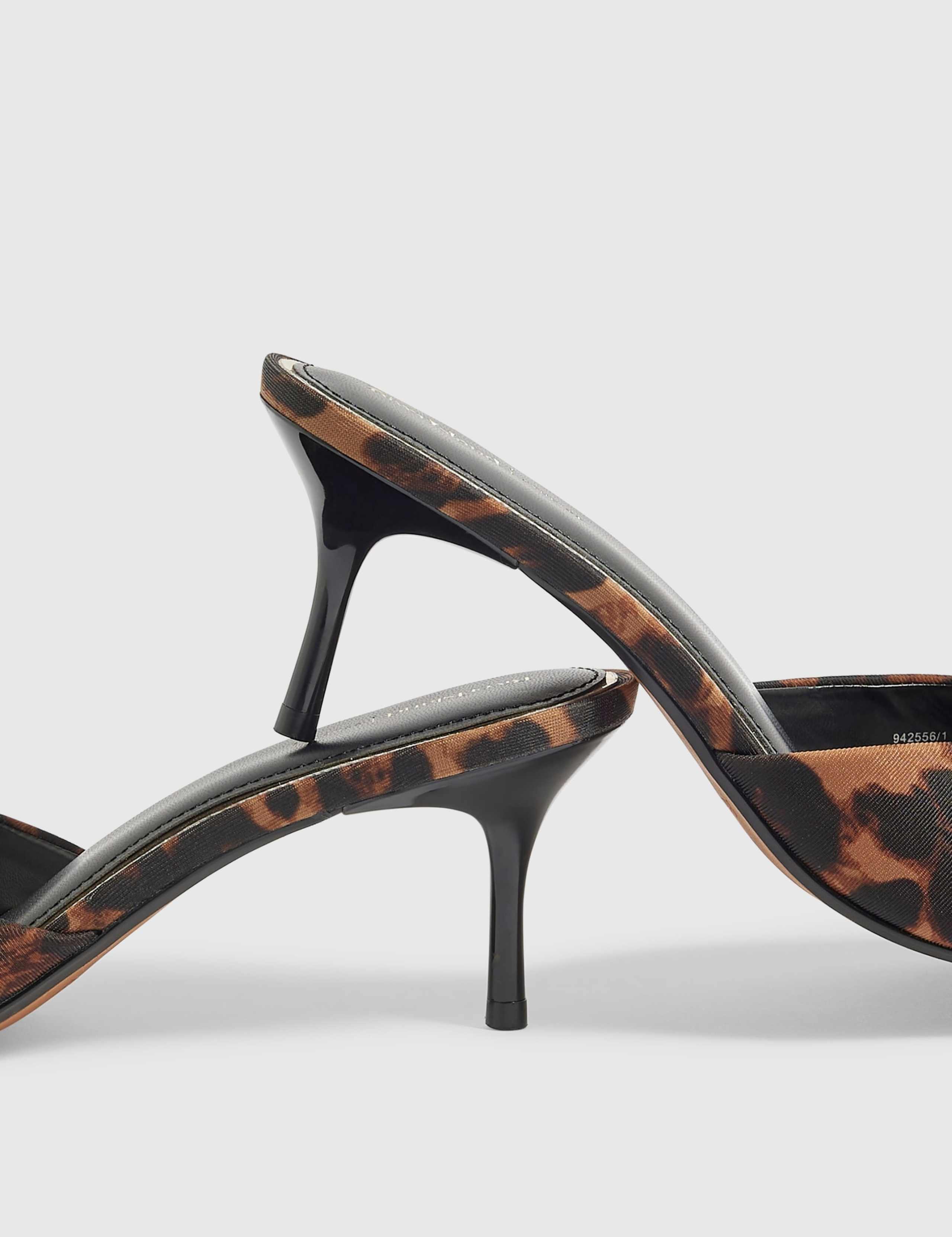 Leopard Print Mule Heeled Sandals 5 of 5