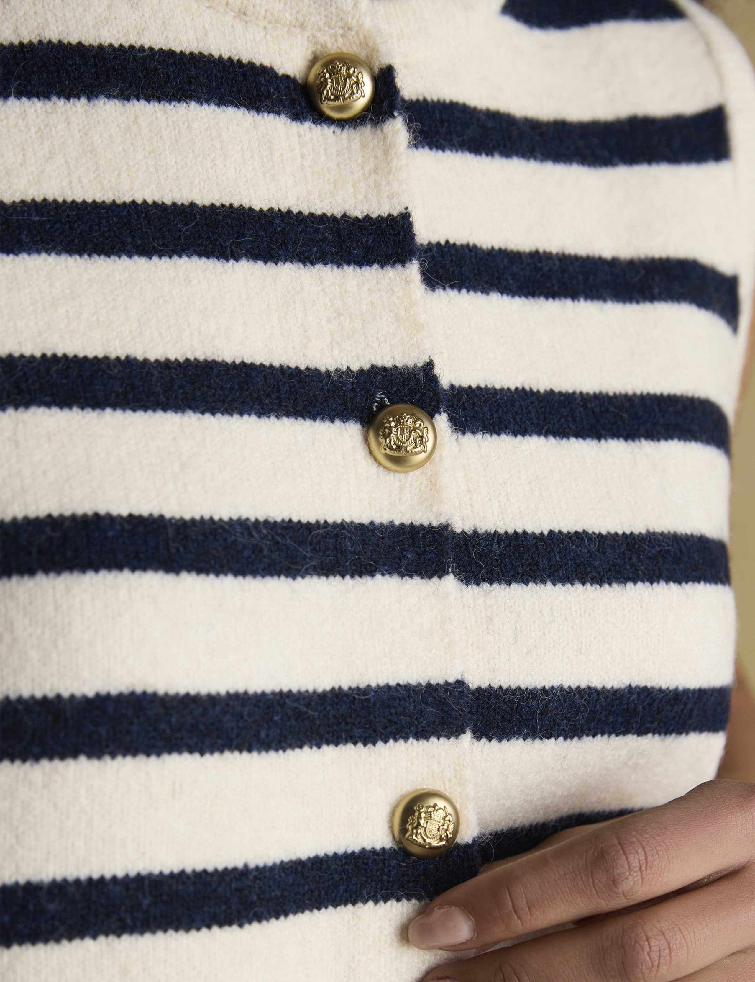 Striped Button Through Knitted Vest 7 of 7