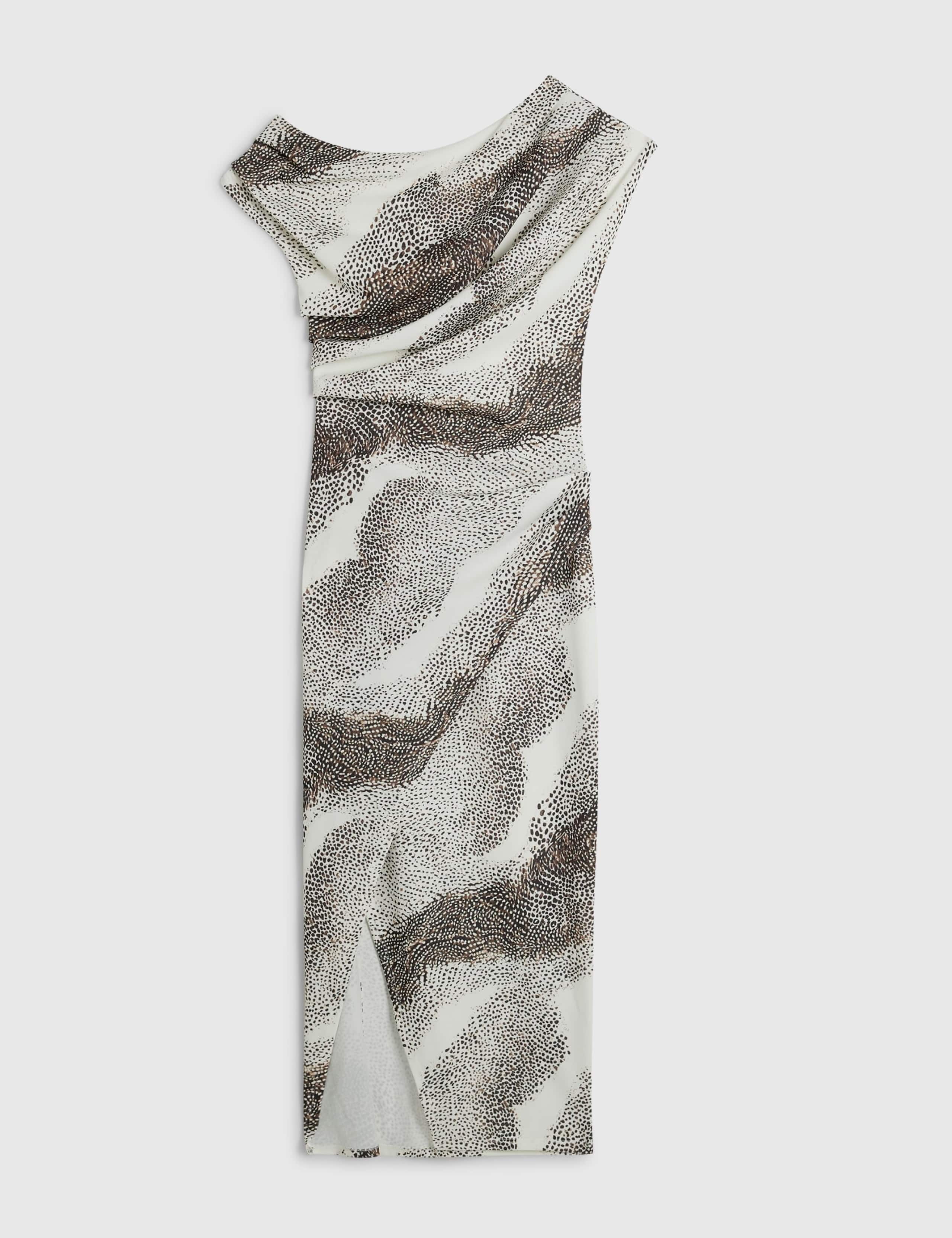Printed Off The Shoulder Midi Bodycon Dress 4 of 6