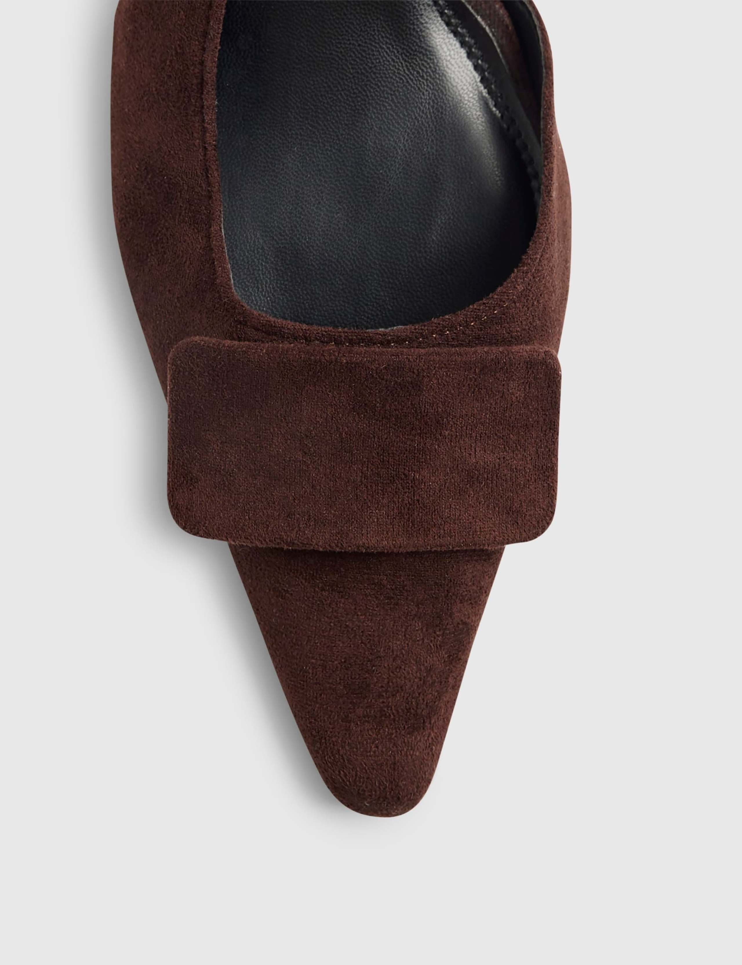 Suede Kitten Heel Slingback Court Shoes 5 of 5