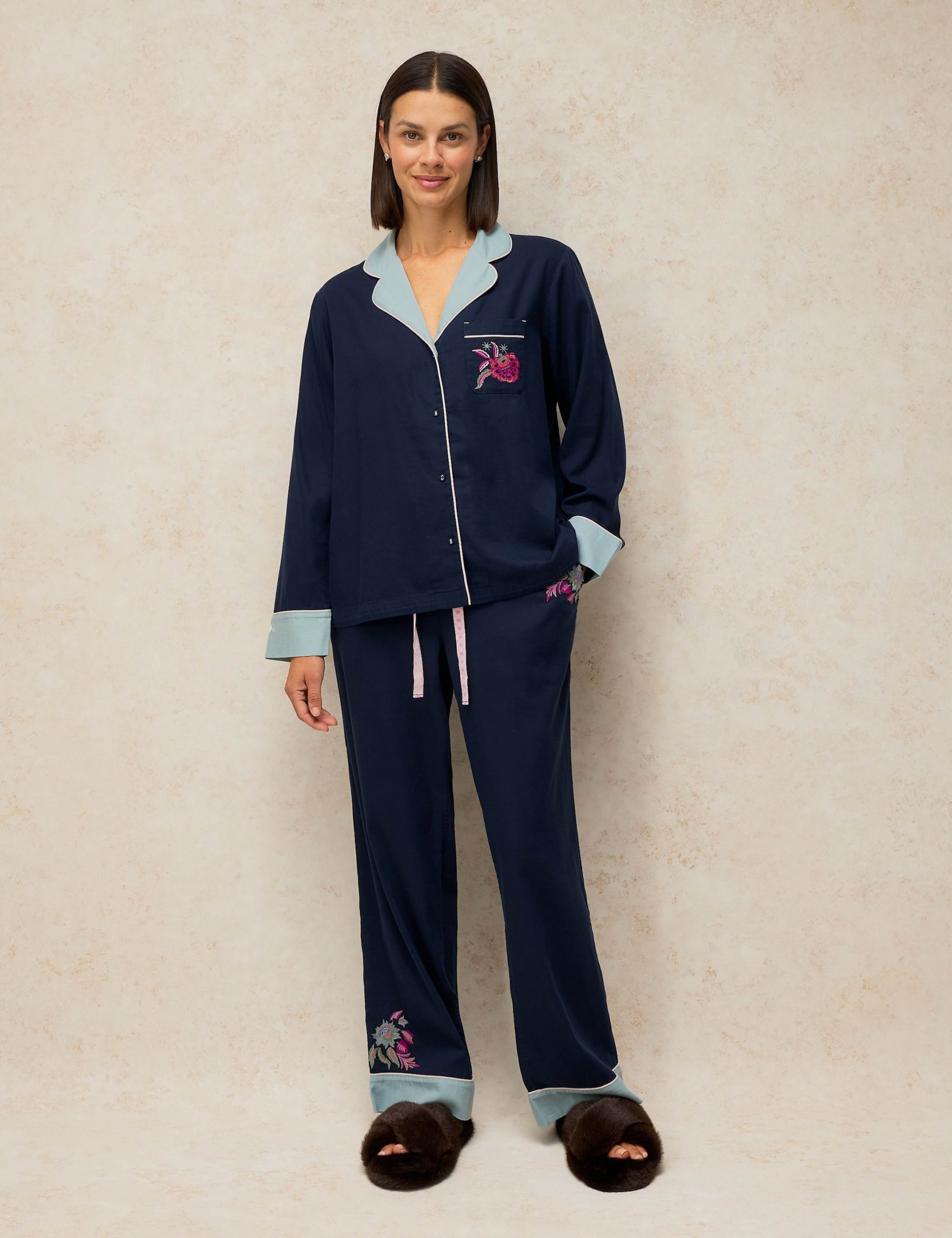 Cotton Rich Embroidered Pyjama Top 4 of 6