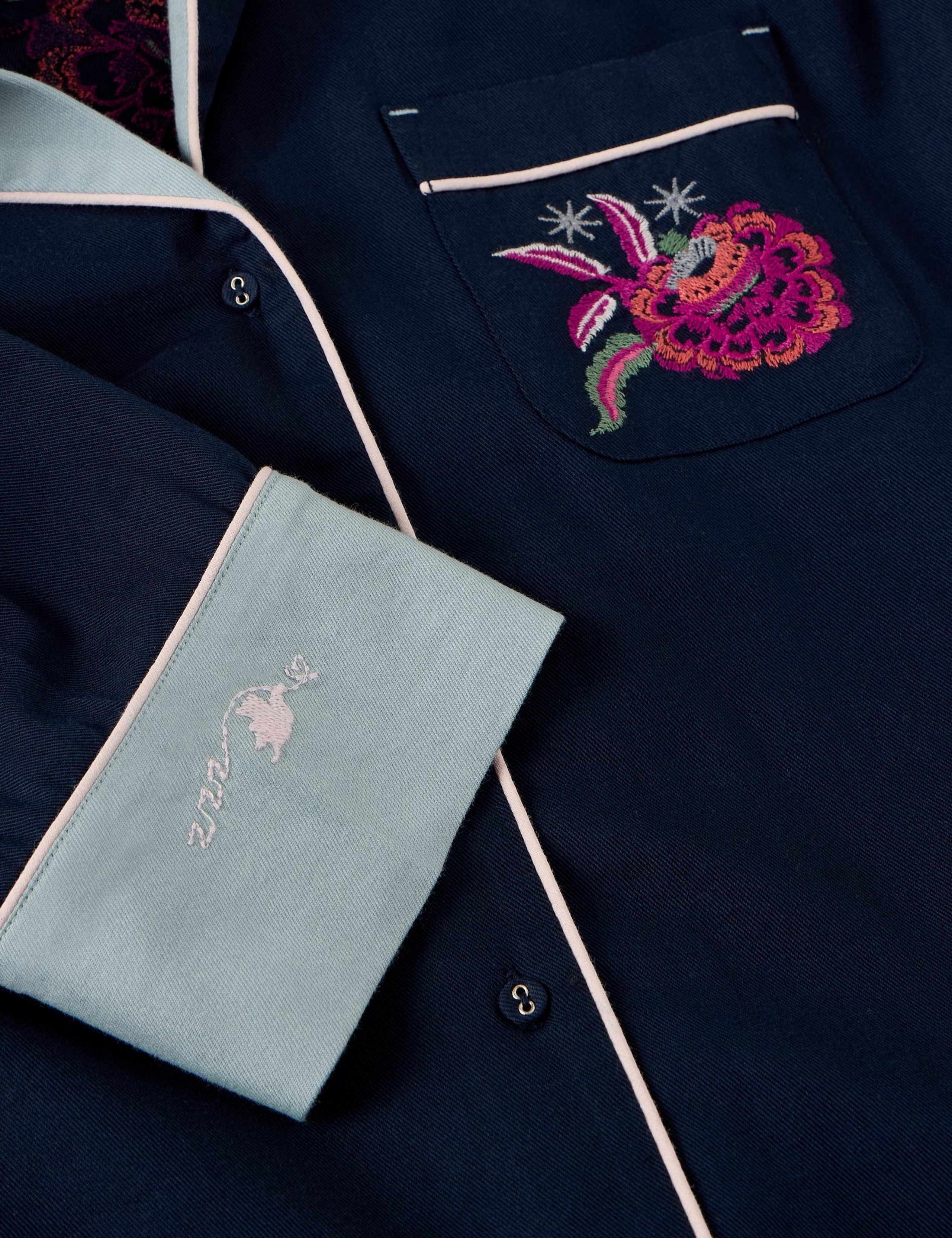 Cotton Rich Embroidered Pyjama Top 6 of 6