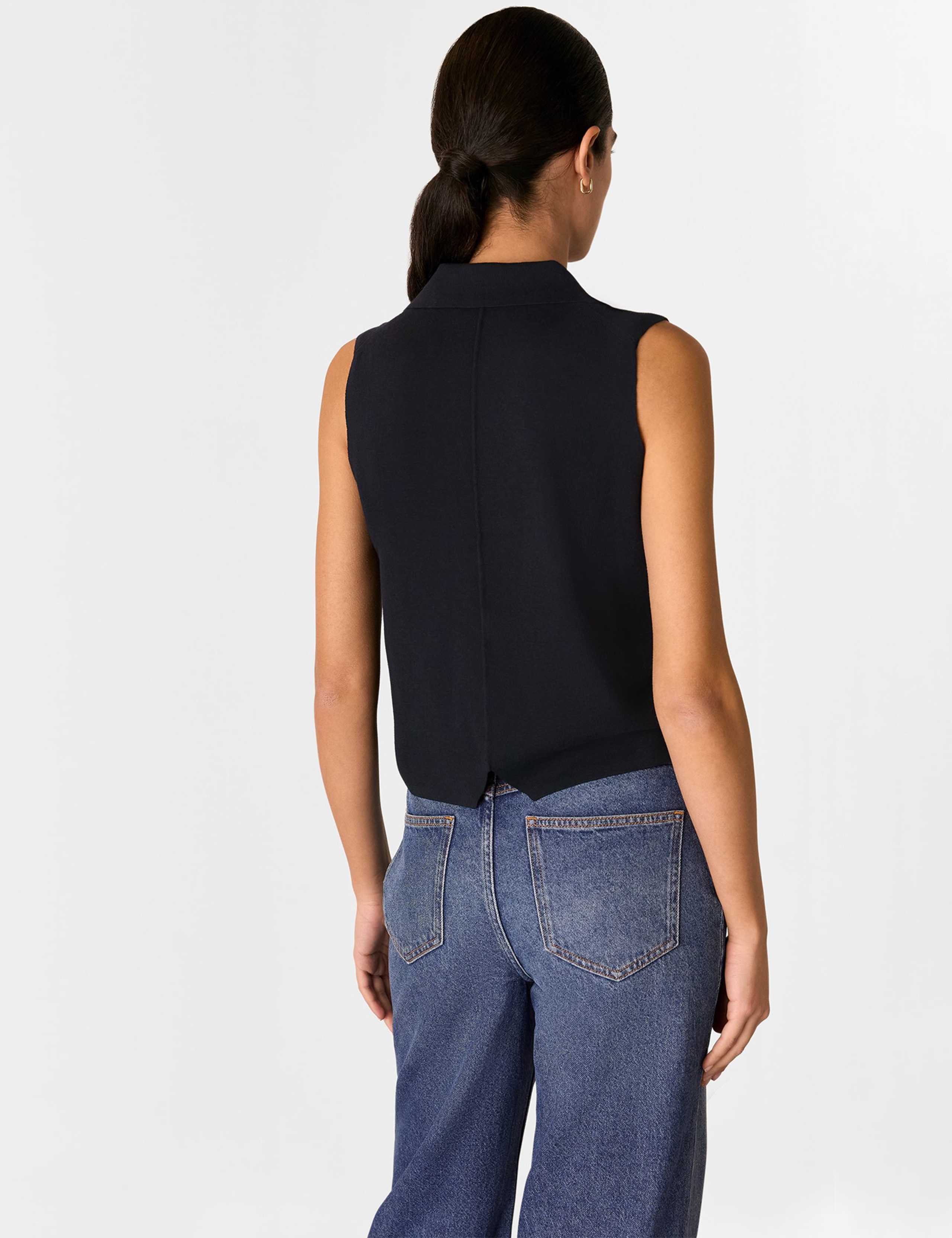 Cotton Rich V-Neck Button Through Waistcoat 4 of 4