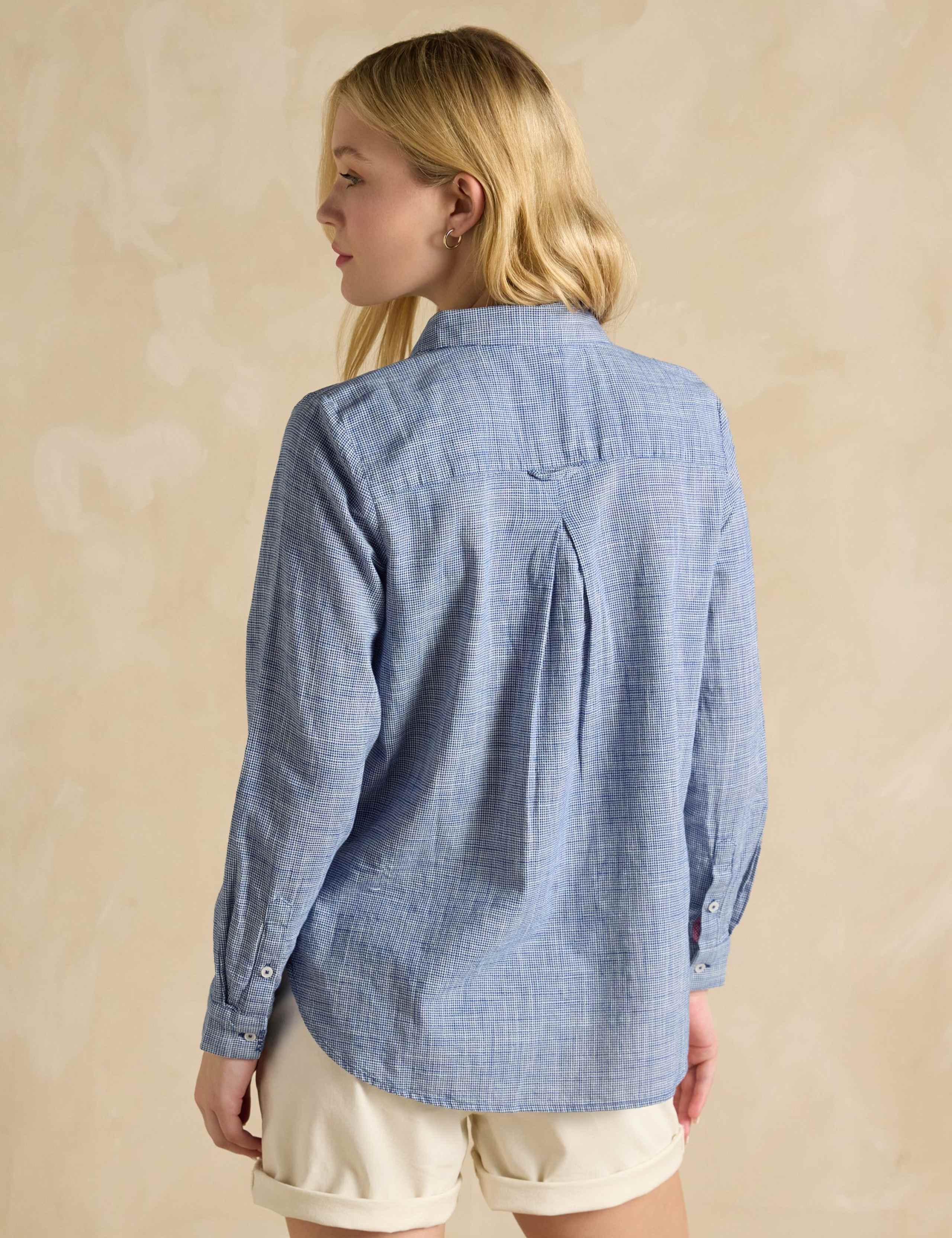 Pure Cotton Checked Button Through Shirt 6 of 7
