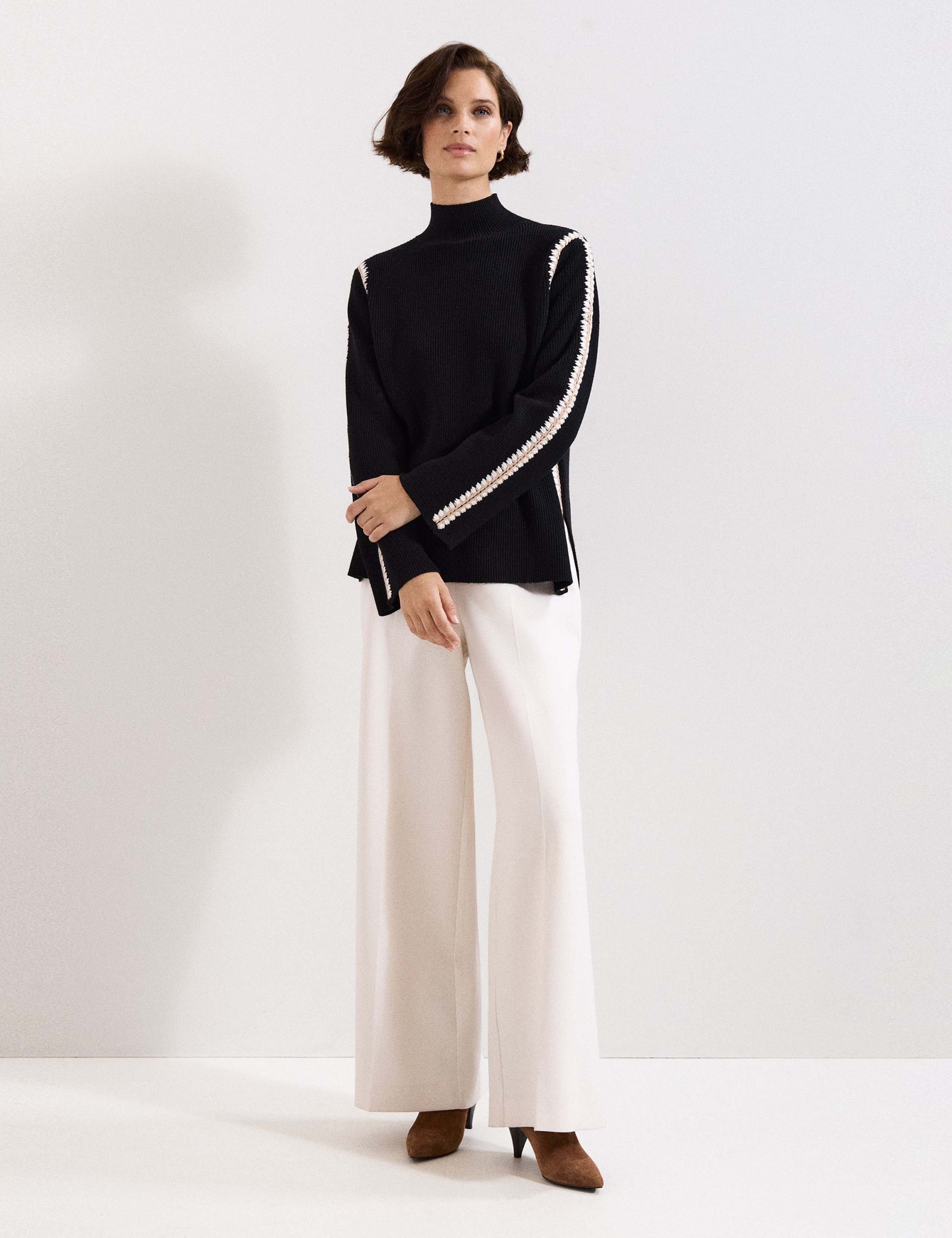 Funnel Neck Stitch Detail Jumper 3 of 8