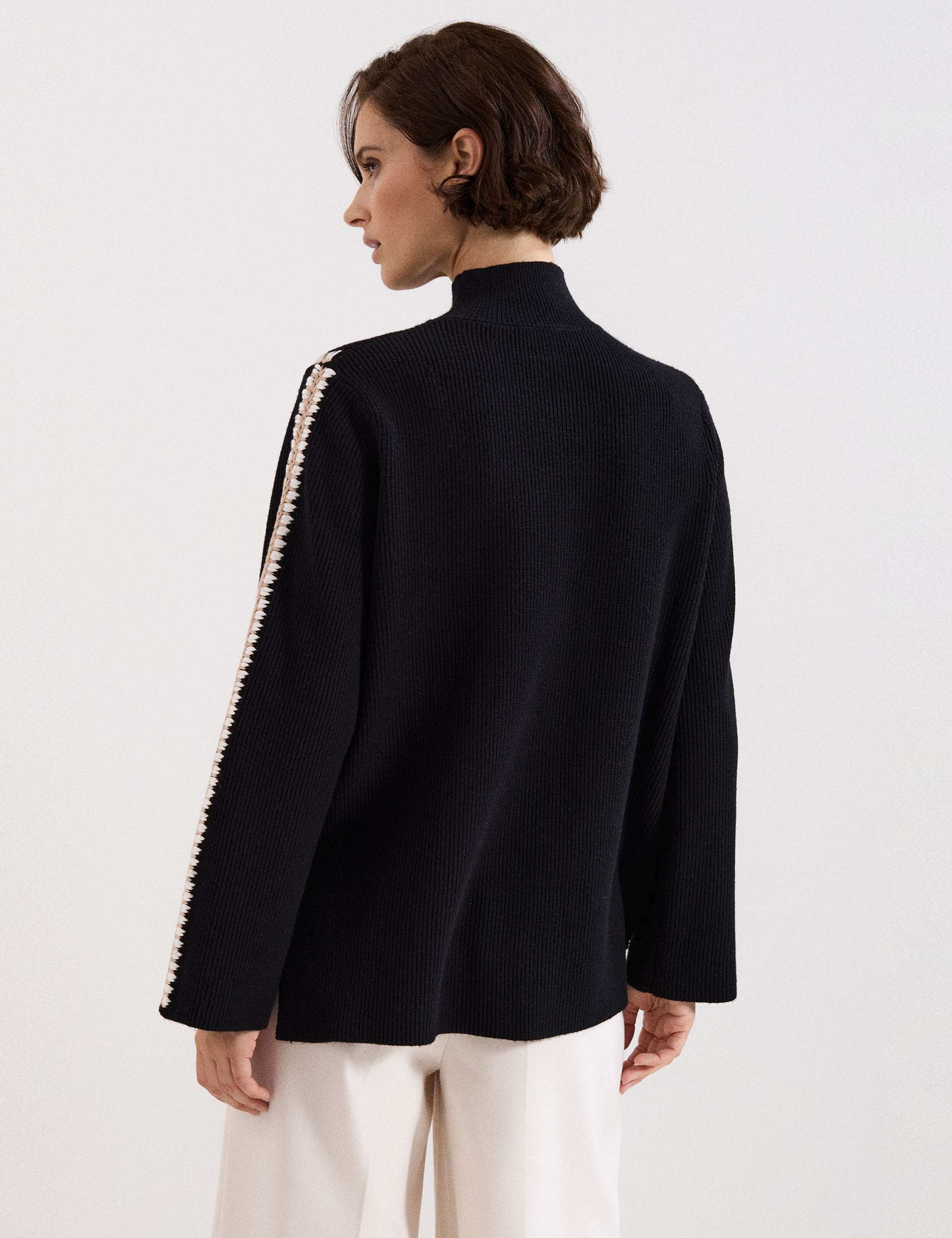 Funnel Neck Stitch Detail Jumper 6 of 8