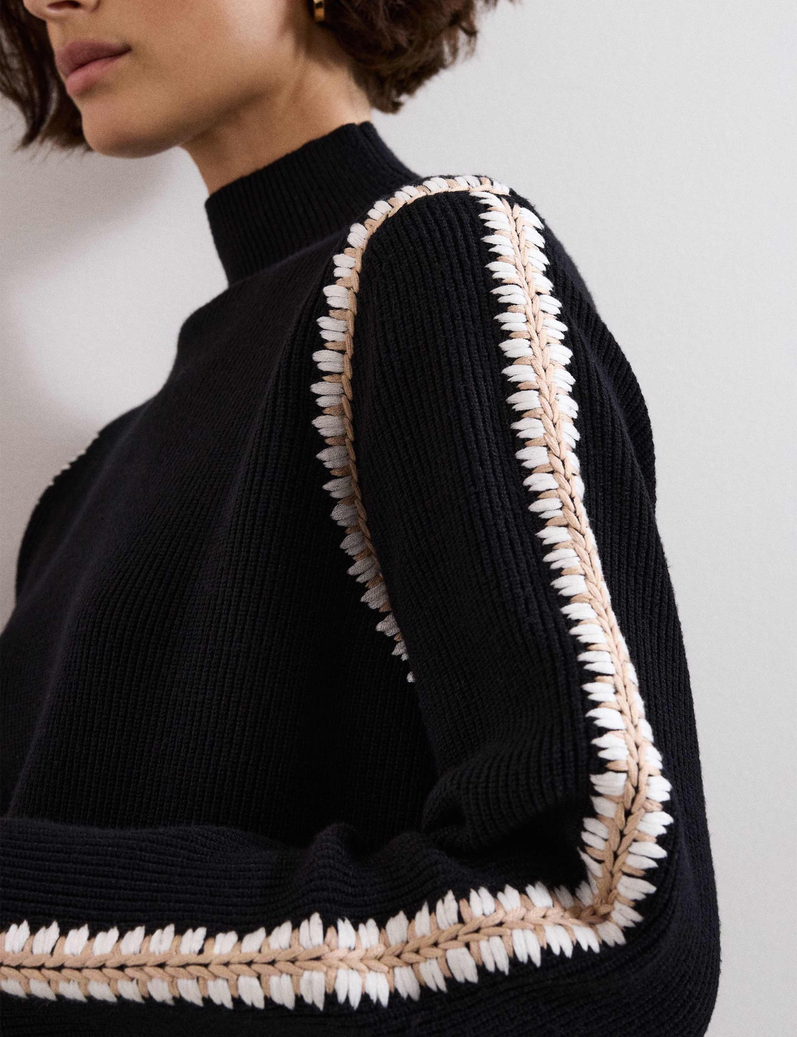 Funnel Neck Stitch Detail Jumper 7 of 8