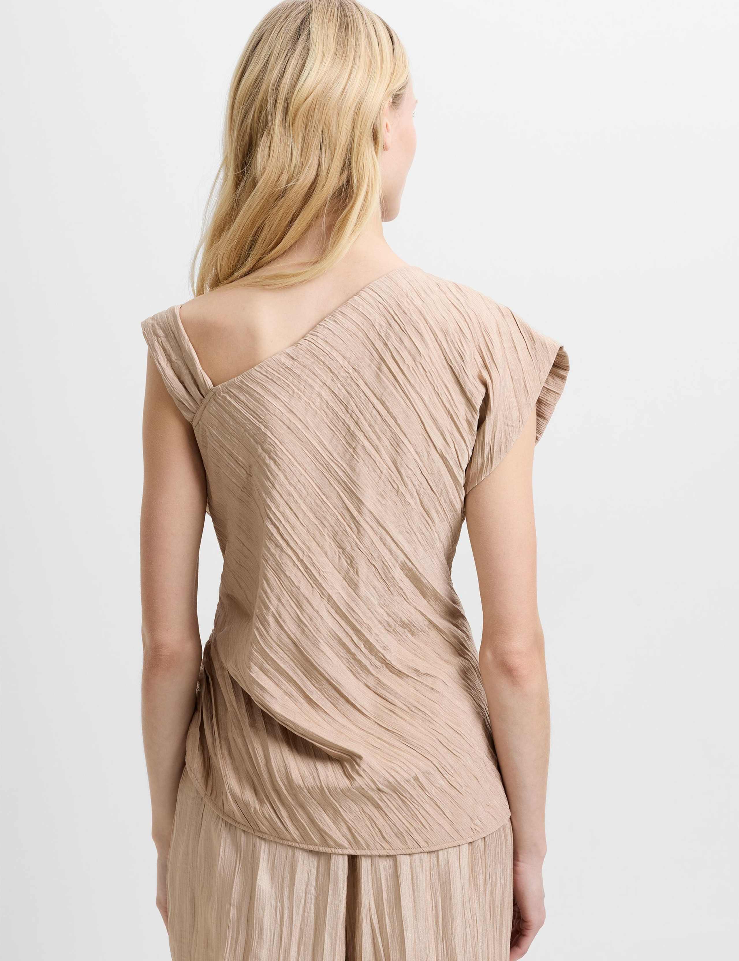 Textured One Shoulder Hardware Detail Top 6 of 6