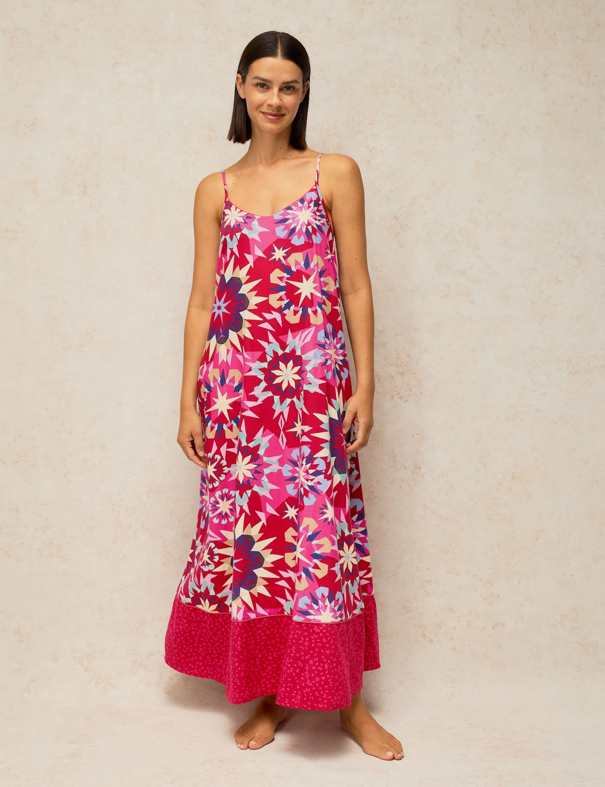 Cotton Rich Printed Cami Nightshirt 1 of 6