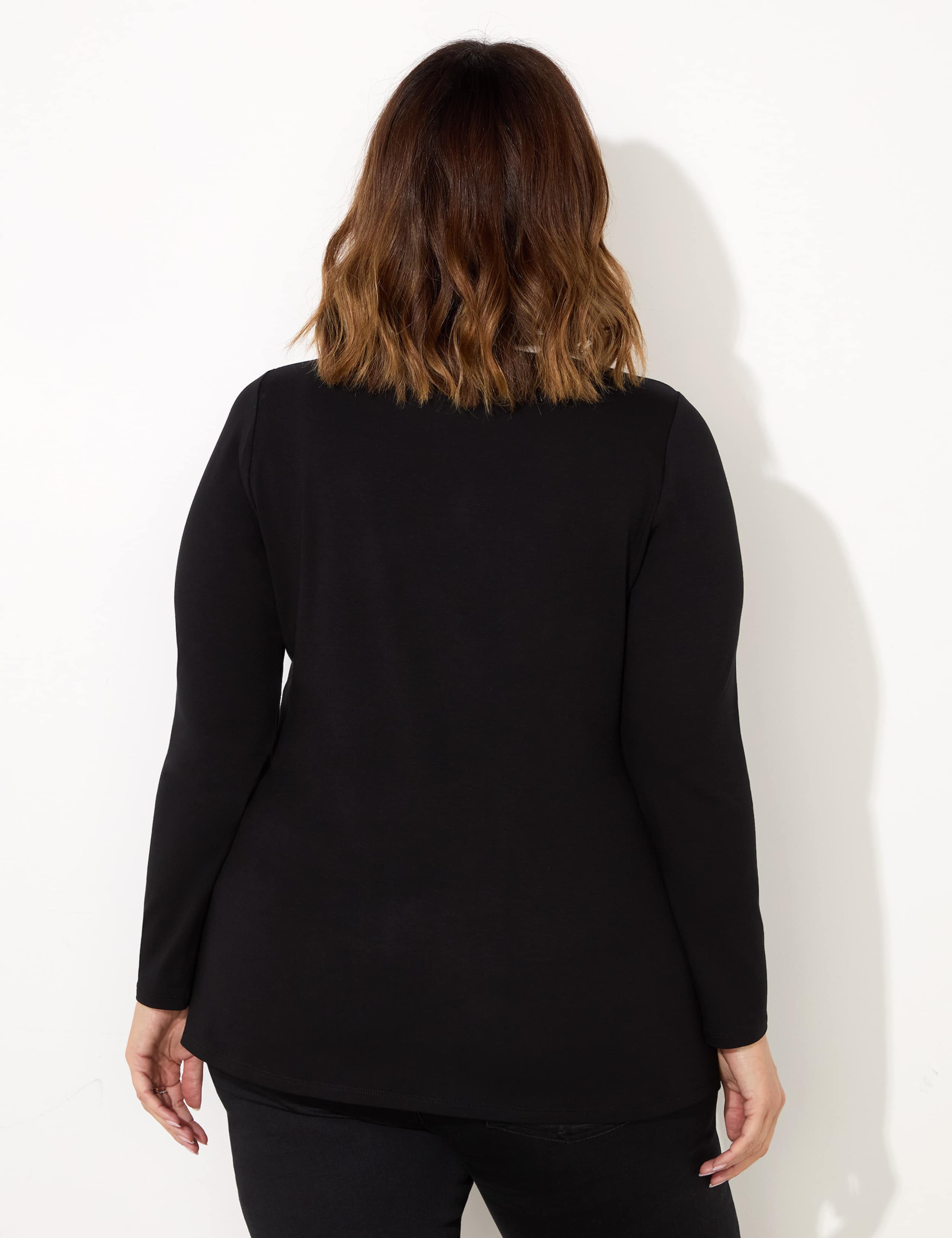 Jersey V-Neck Pleat Detail Top 5 of 5