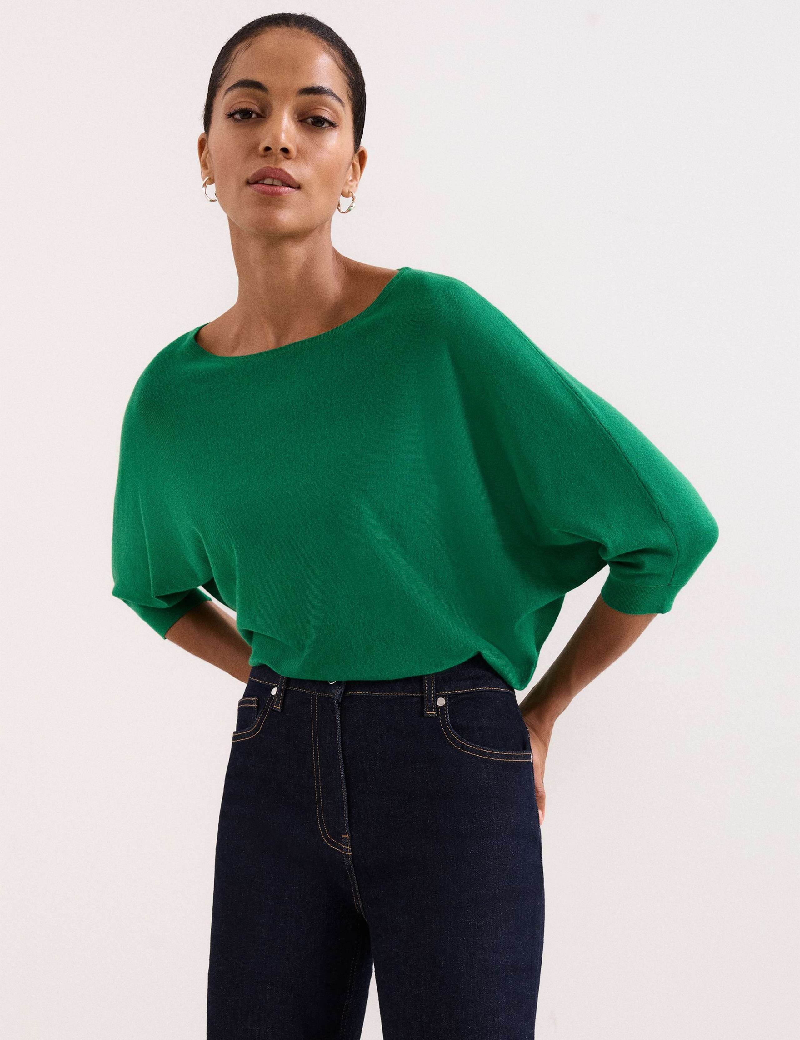 Round Neck Batwing Sleeve Jumper 1 of 6