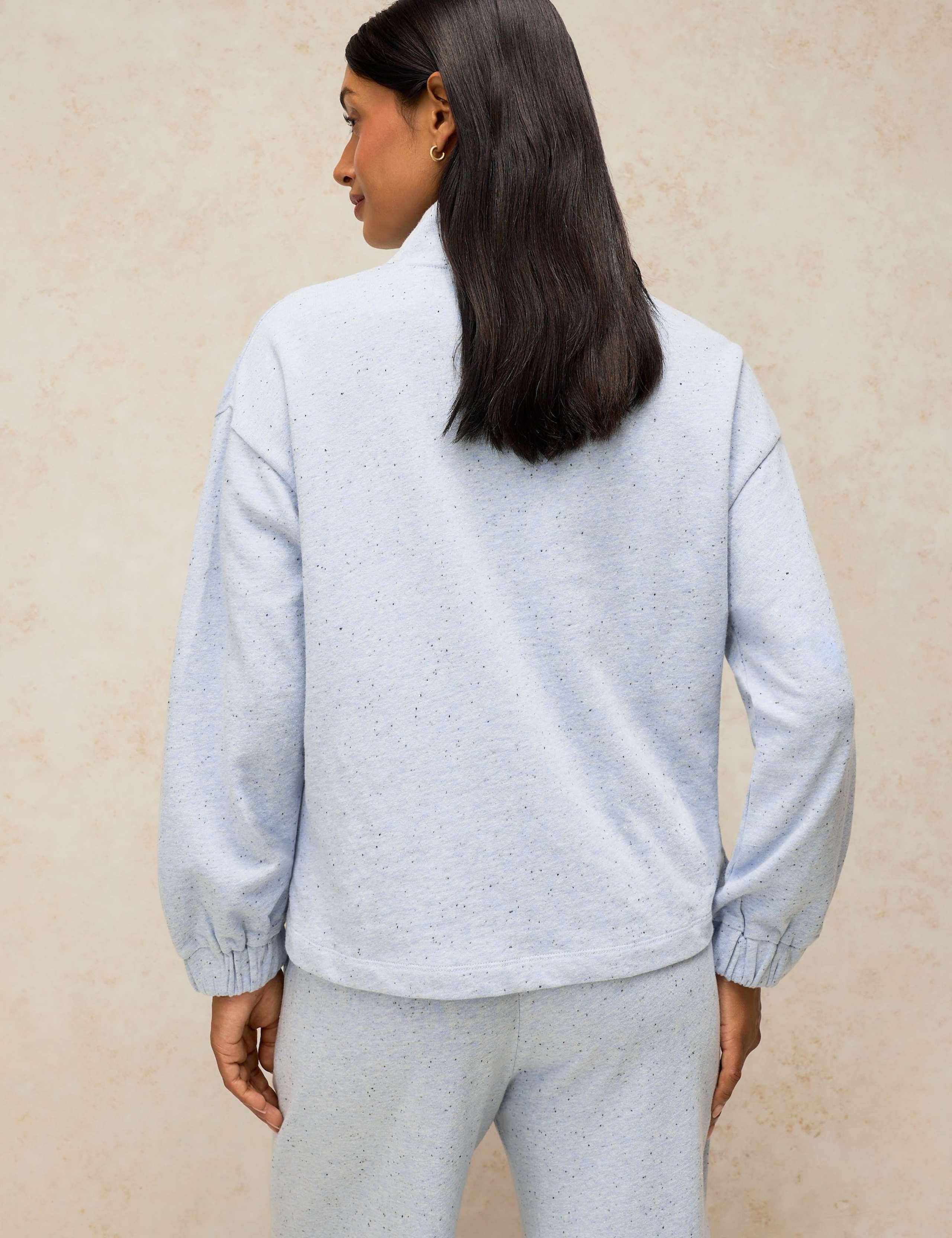 Cotton Rich Half Zip Lounge Sweatshirt 3 of 6