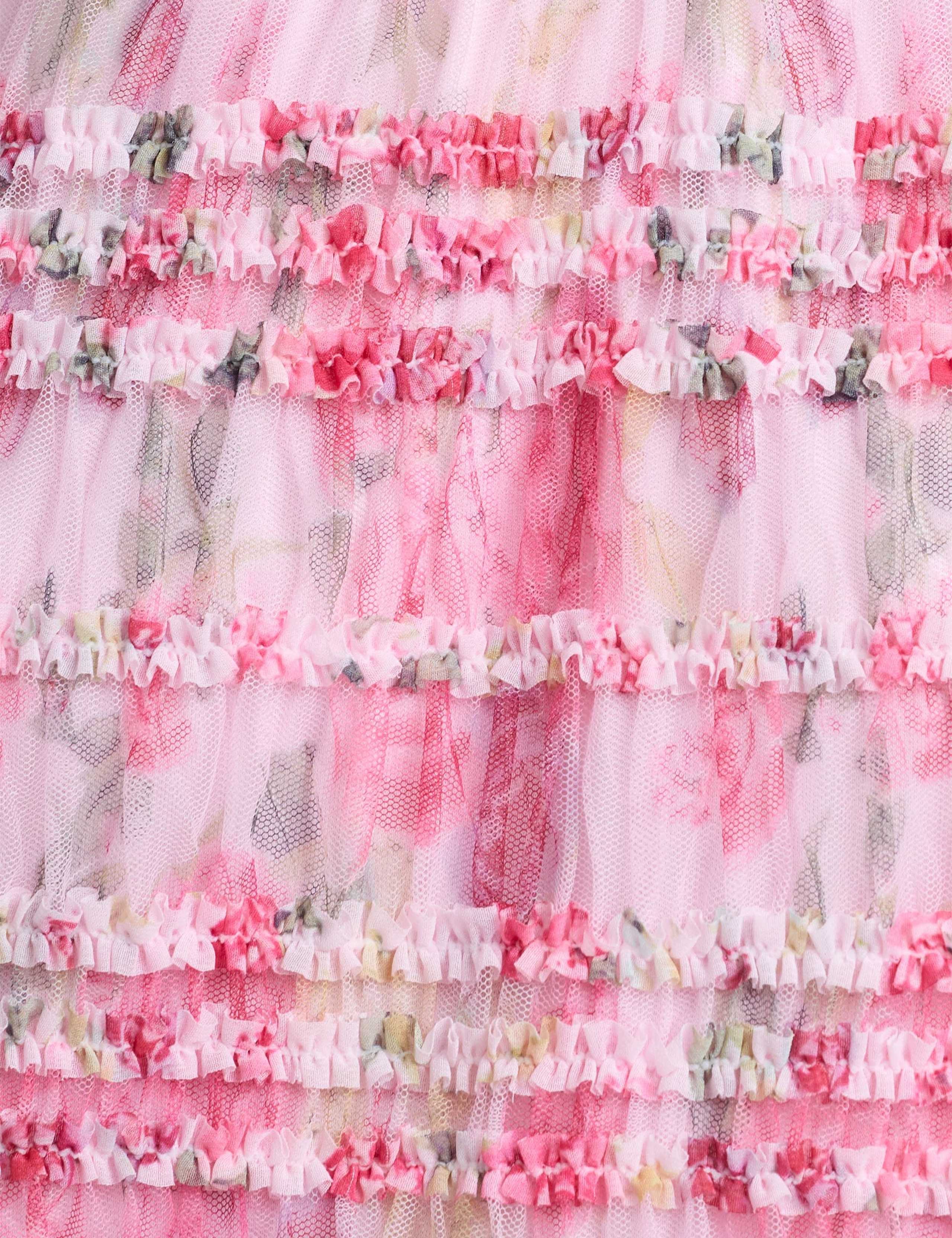 Mesh Floral Frill Detail Top 5 of 5