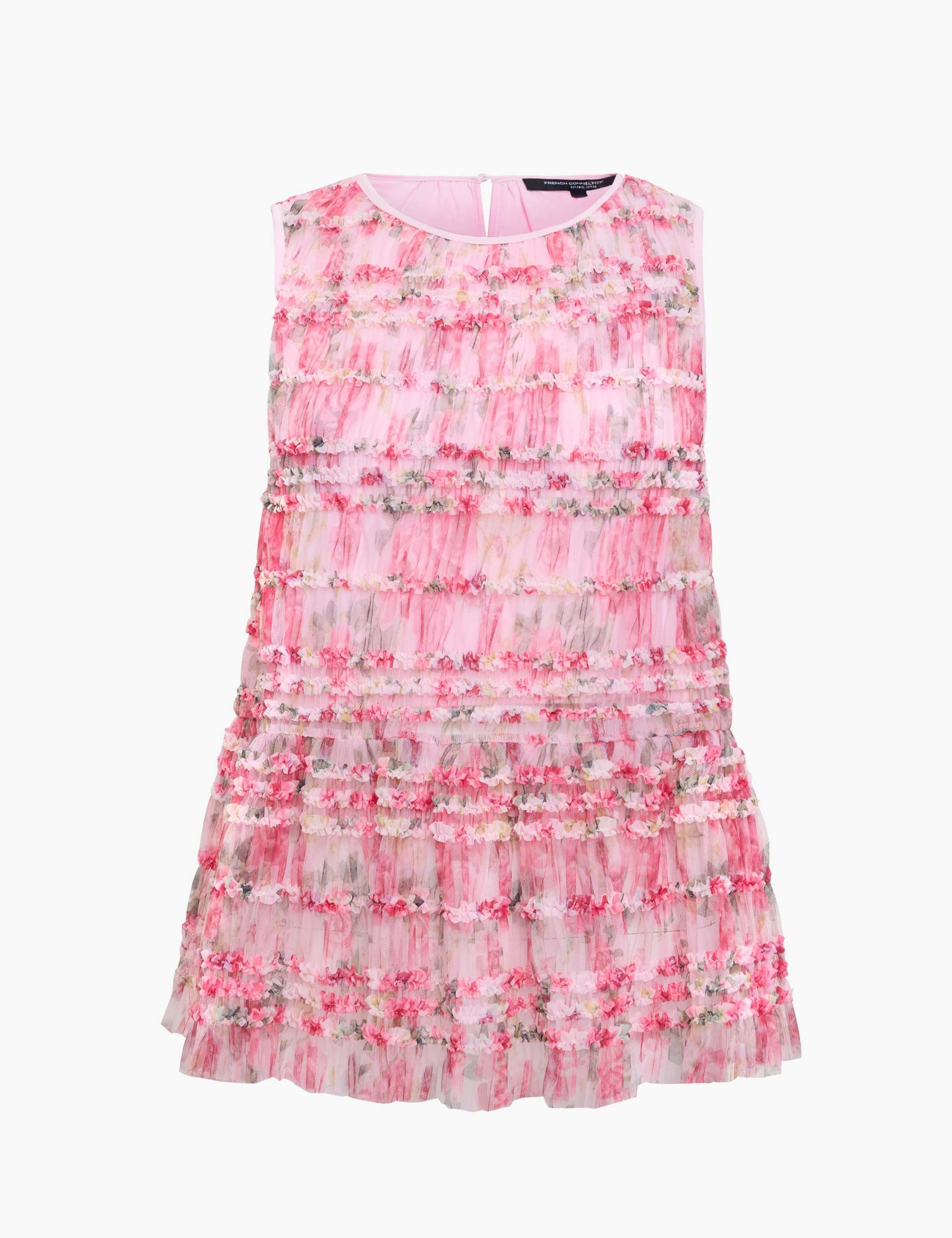 Mesh Floral Frill Detail Top 2 of 5