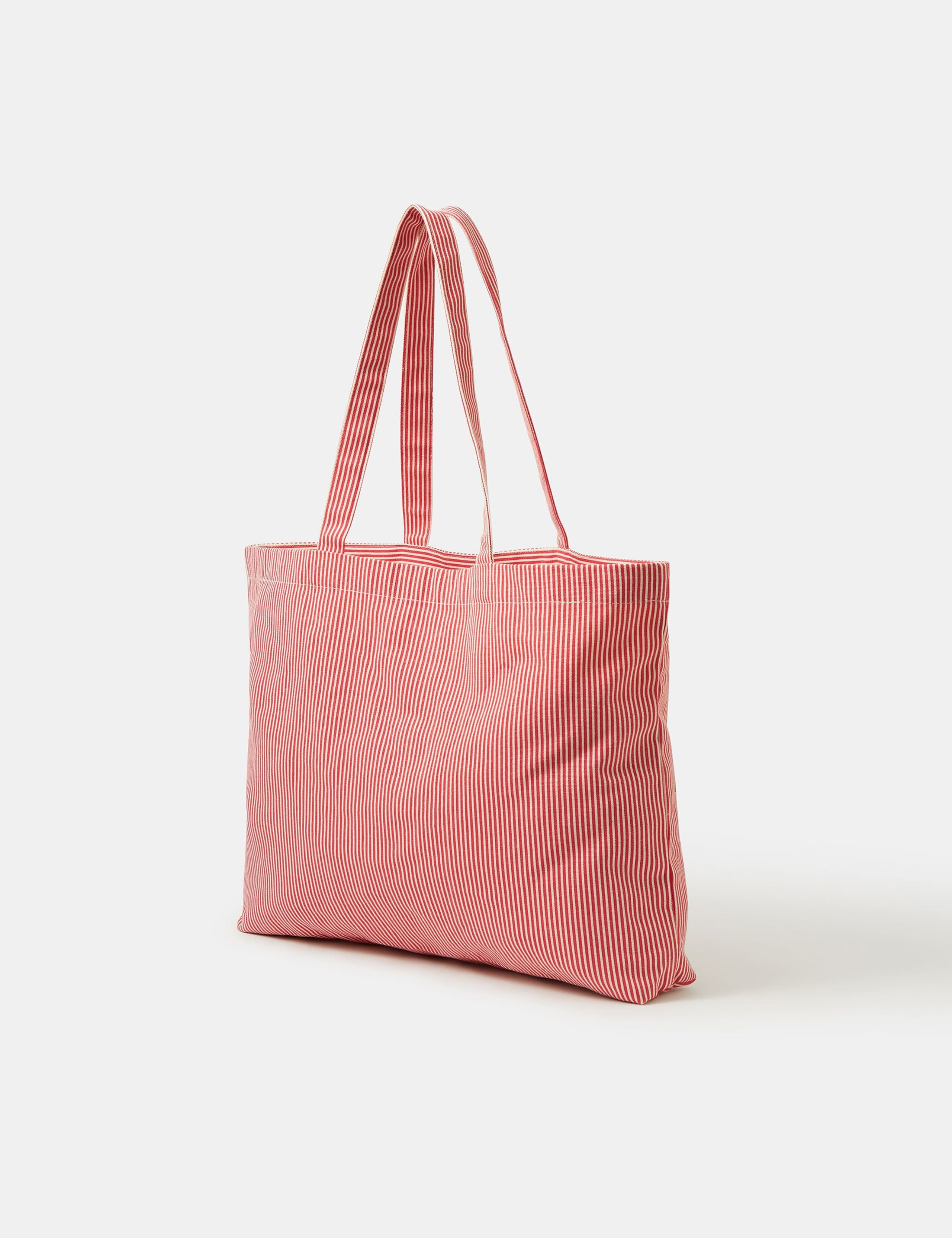 Pure Cotton Striped Cherry Tote Bag 1 of 5