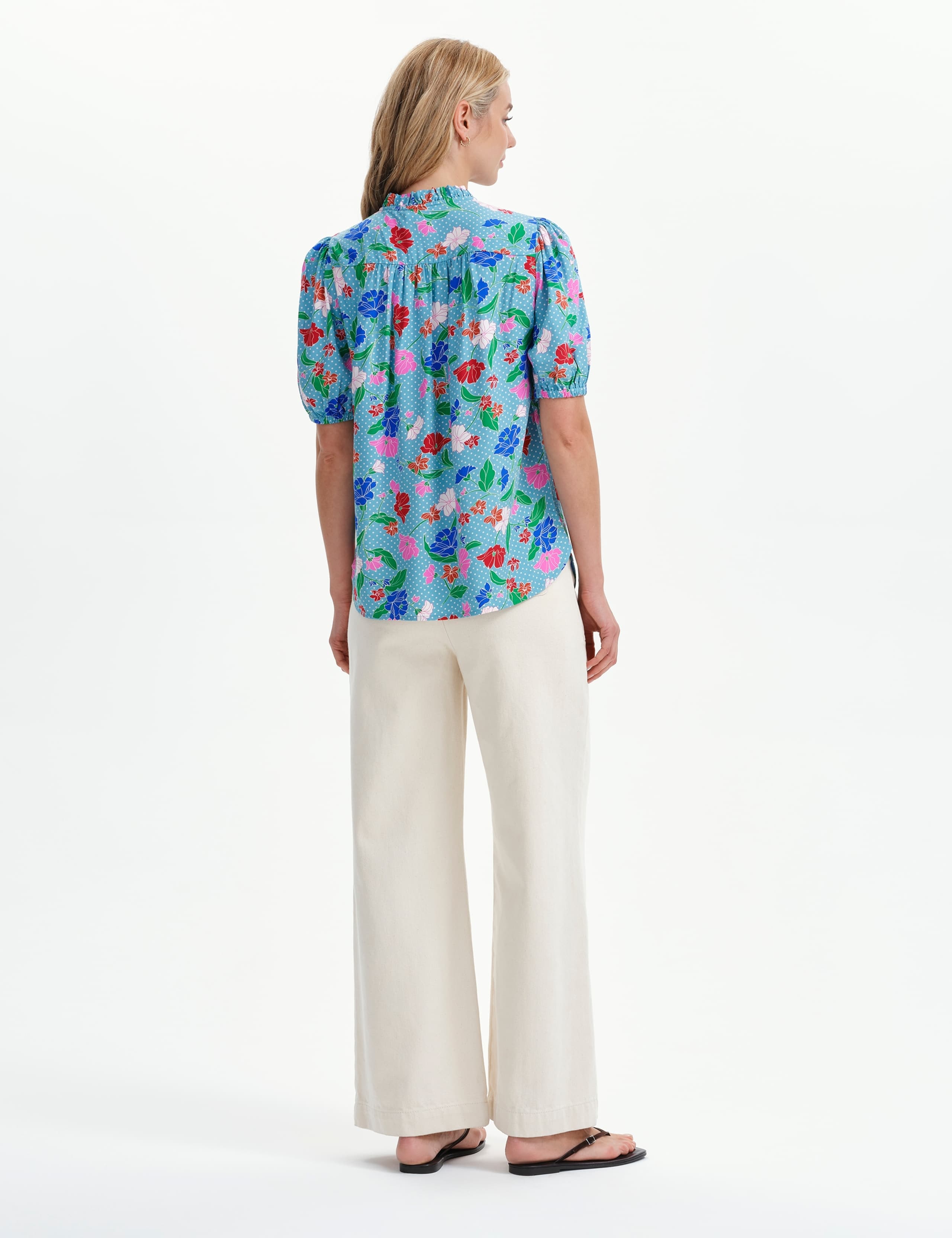 Floral Tie Neck Top 3 of 6