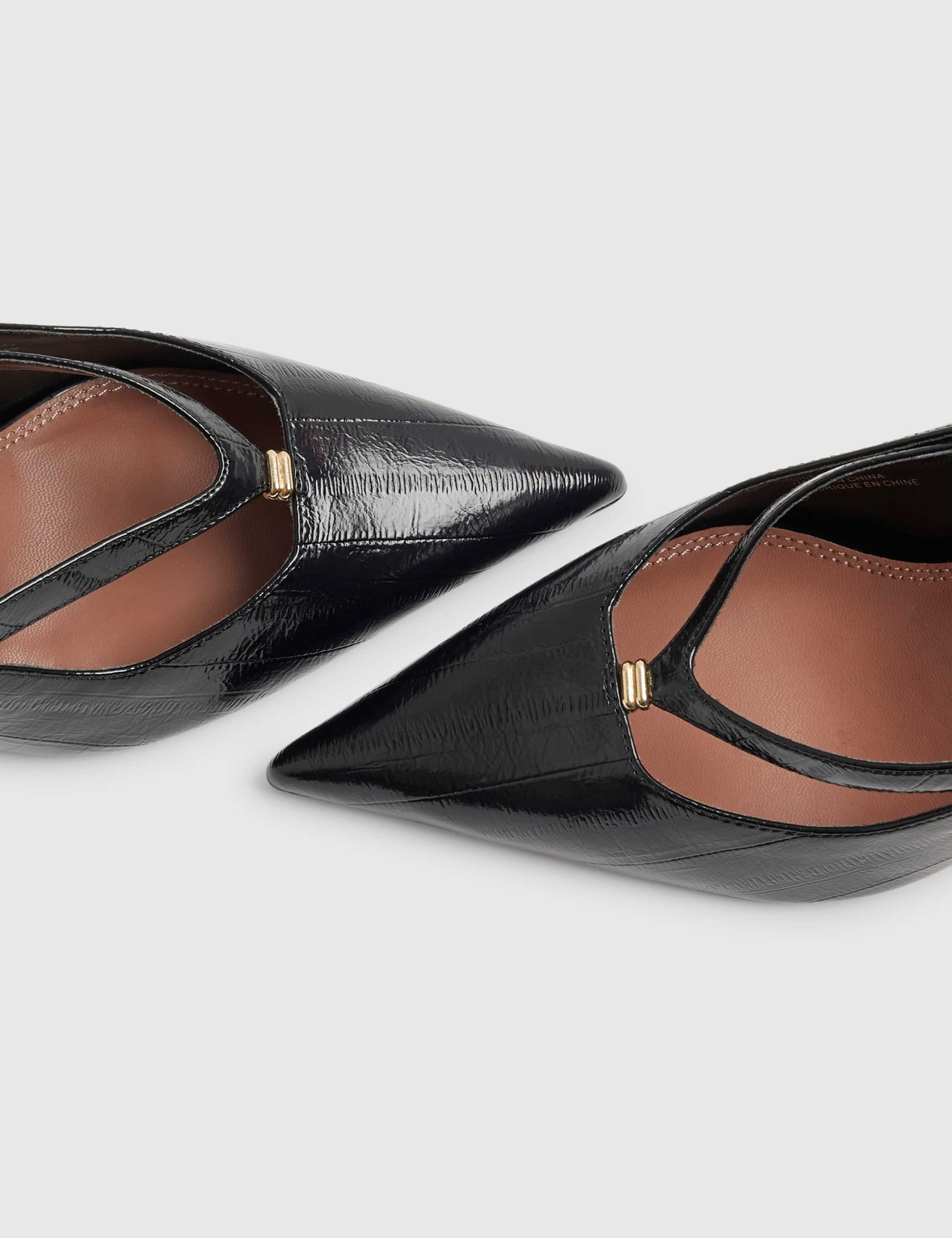 Faux Leather Buckle Slingback Court Shoes 2 of 5