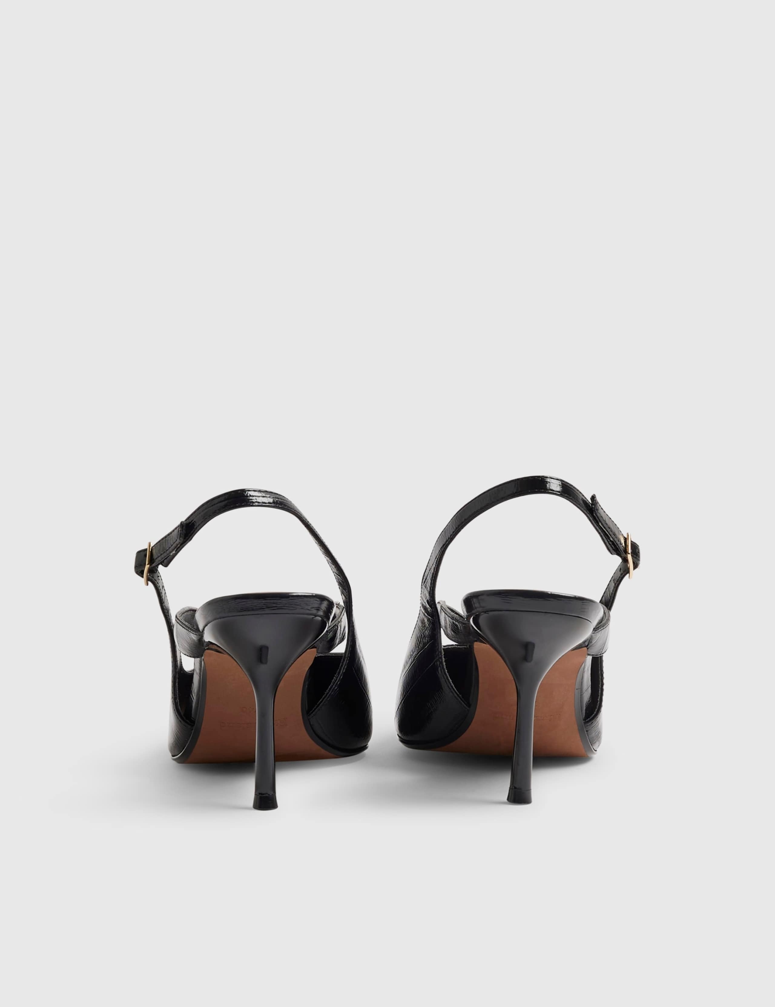 Faux Leather Buckle Slingback Court Shoes 4 of 5