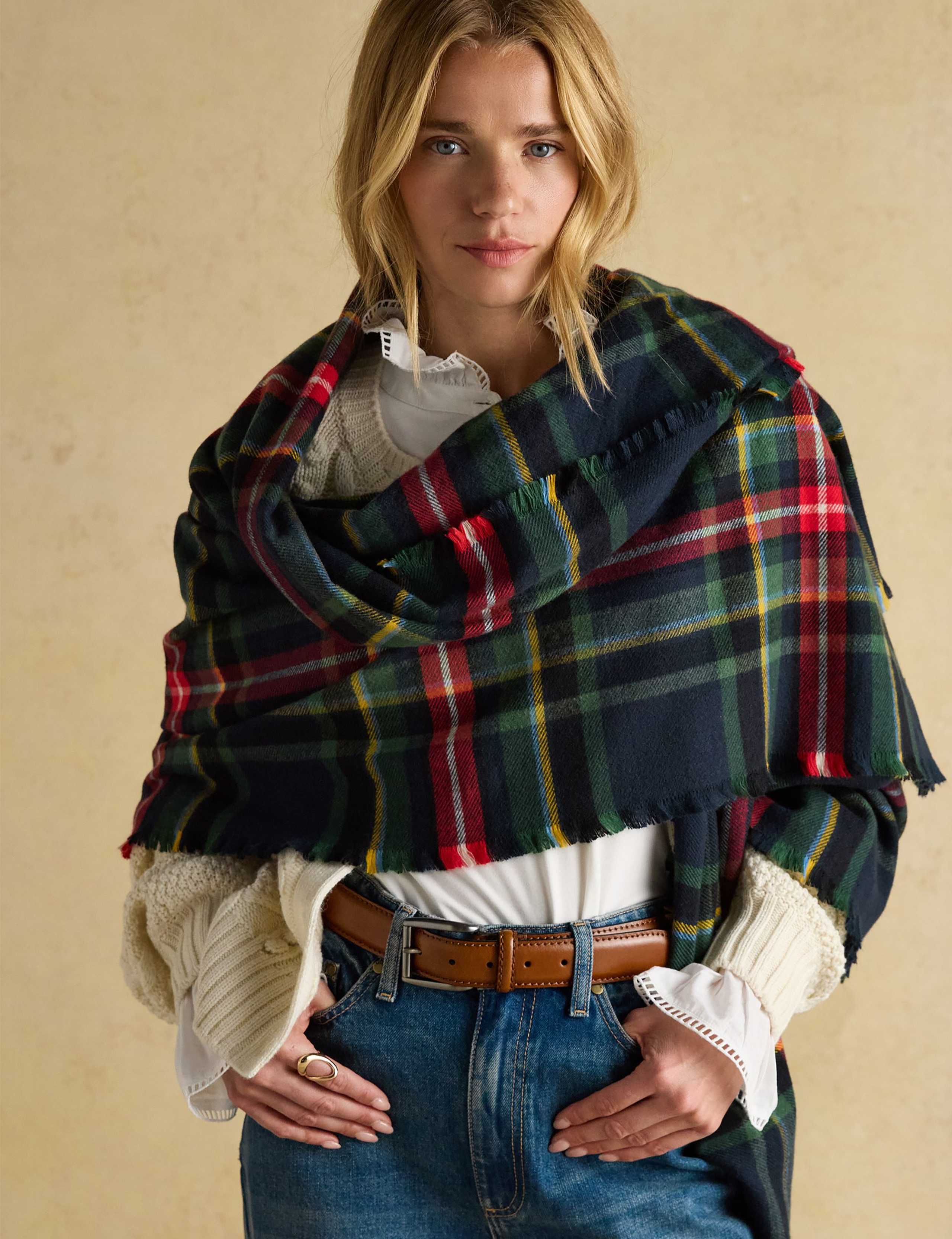 Checked Large Scarf 3 of 6