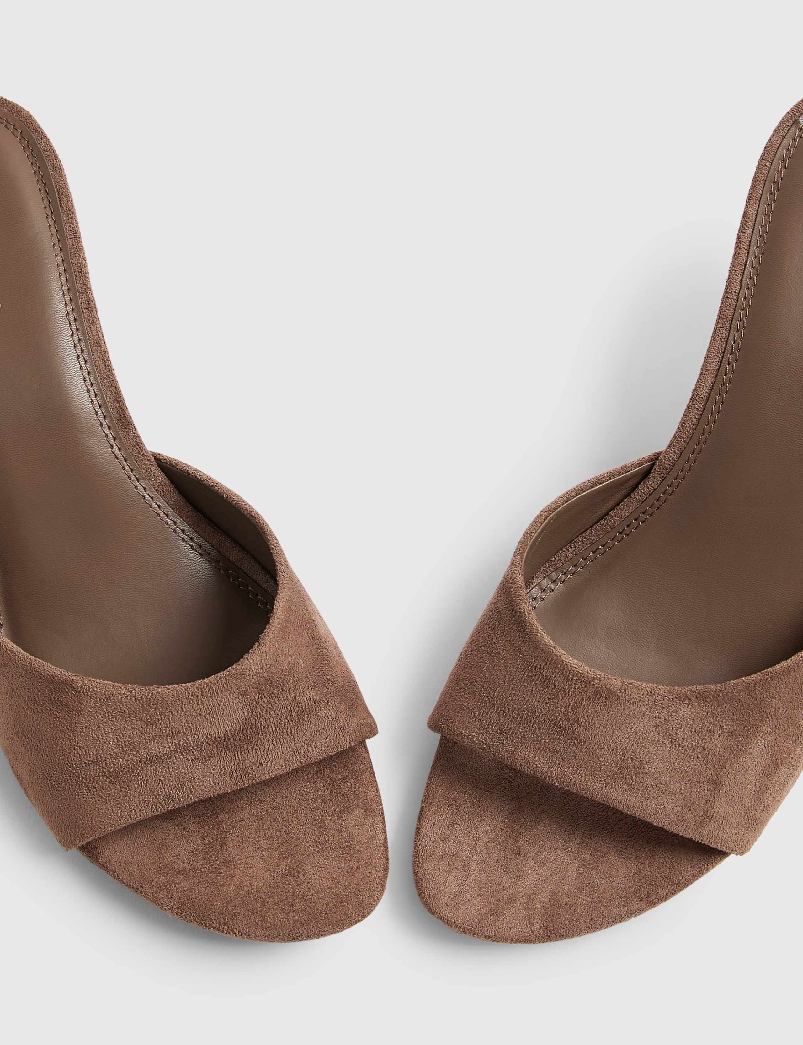 Suede Stiletto Heeled Mule Sandals 3 of 5