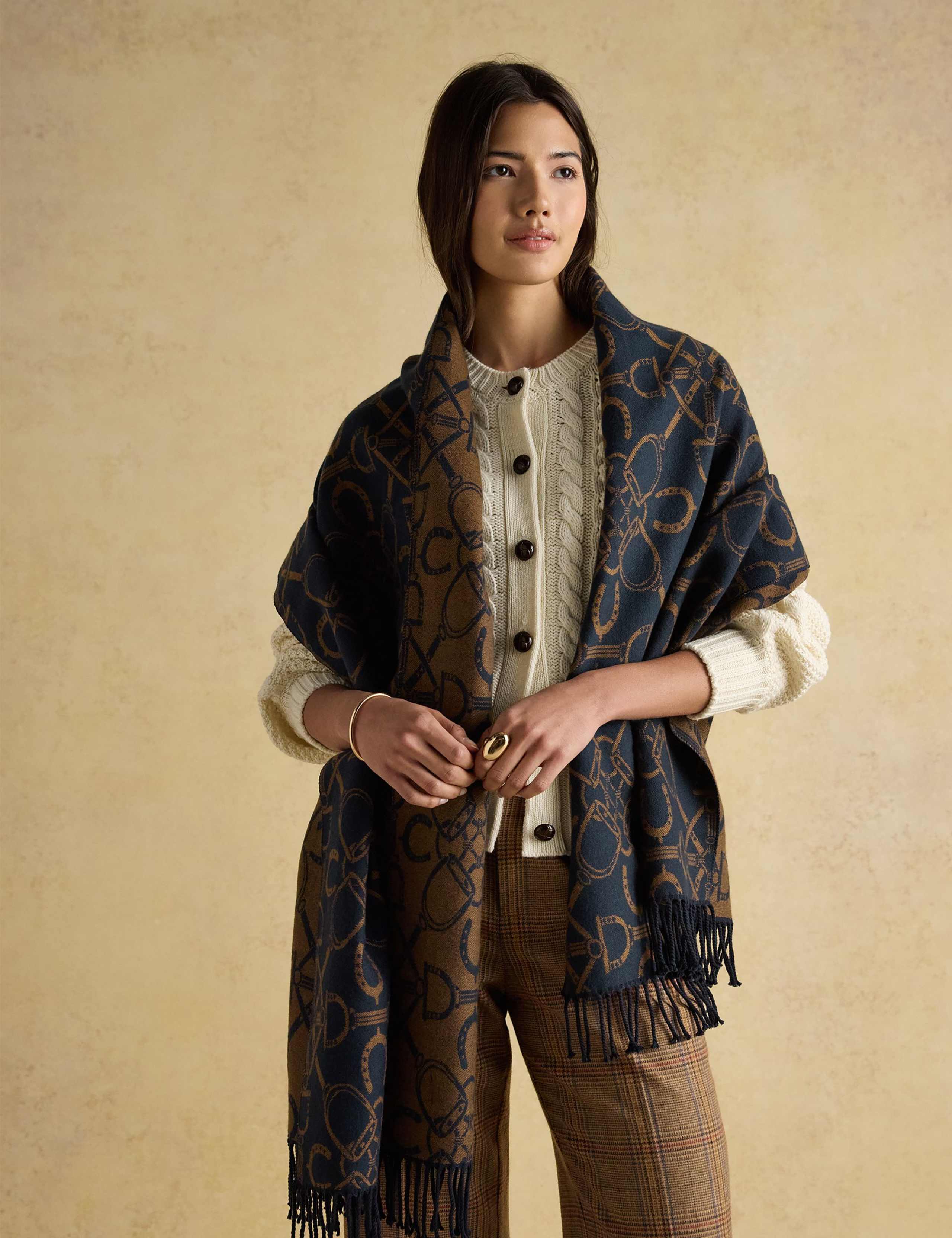 Jacquard Printed Tassel Scarf 3 of 5