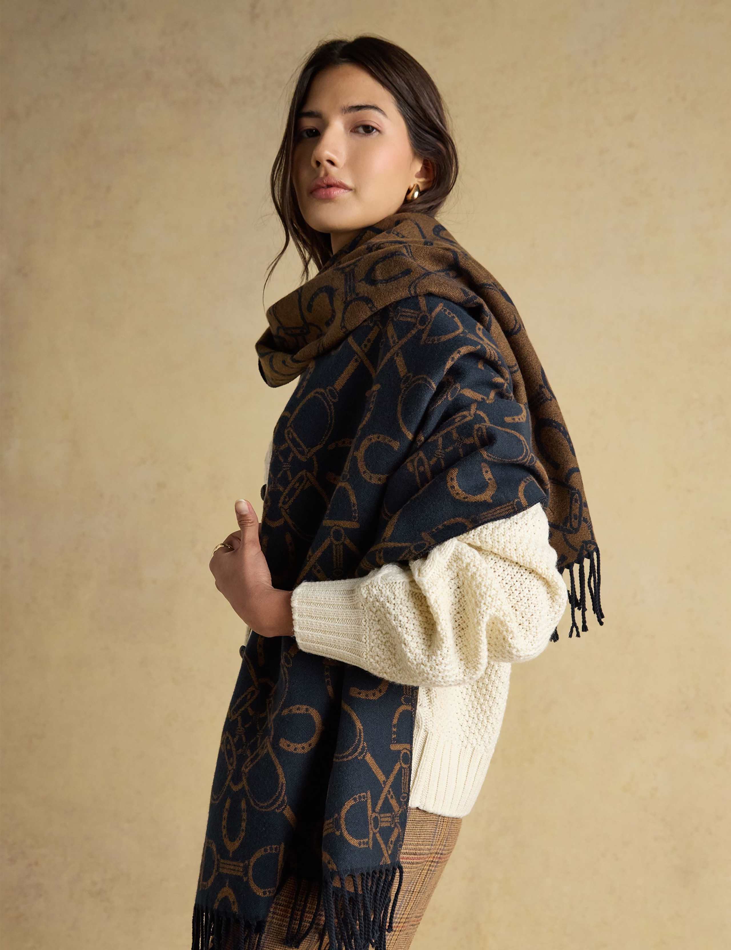 Jacquard Printed Tassel Scarf 4 of 5