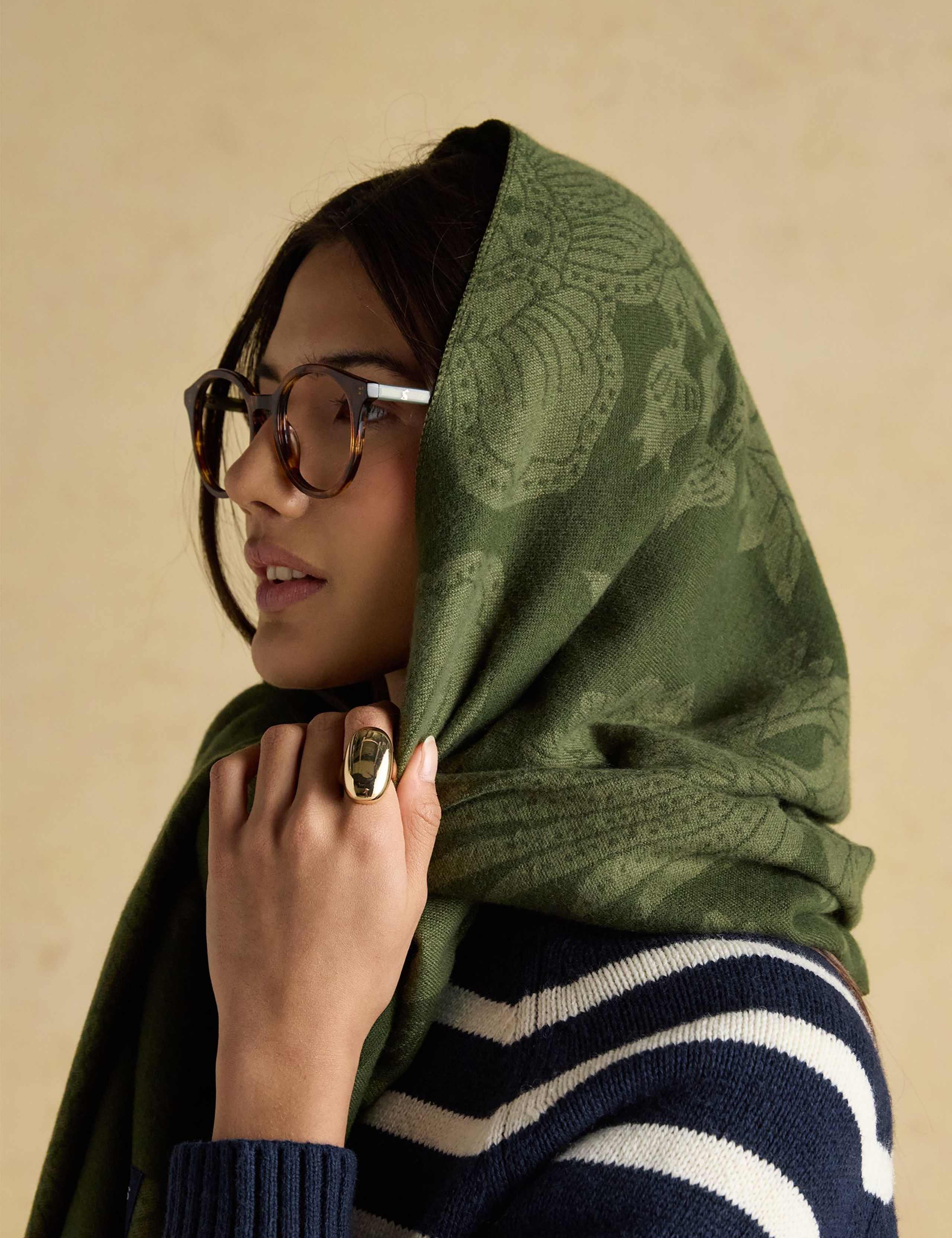 Jacquard Printed Tassel Scarf 3 of 3