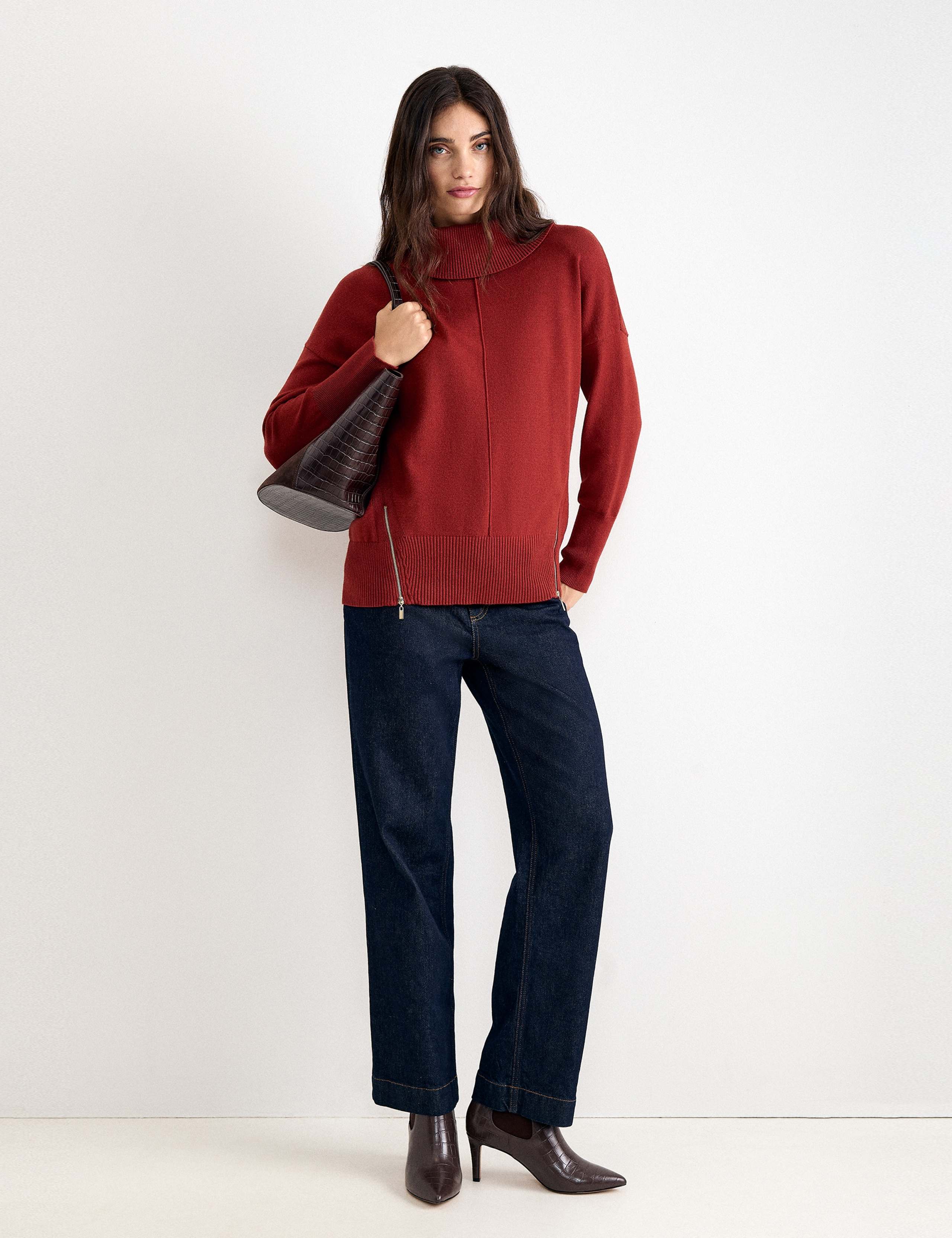 Roll Neck Zip Detail Jumper 7 of 8