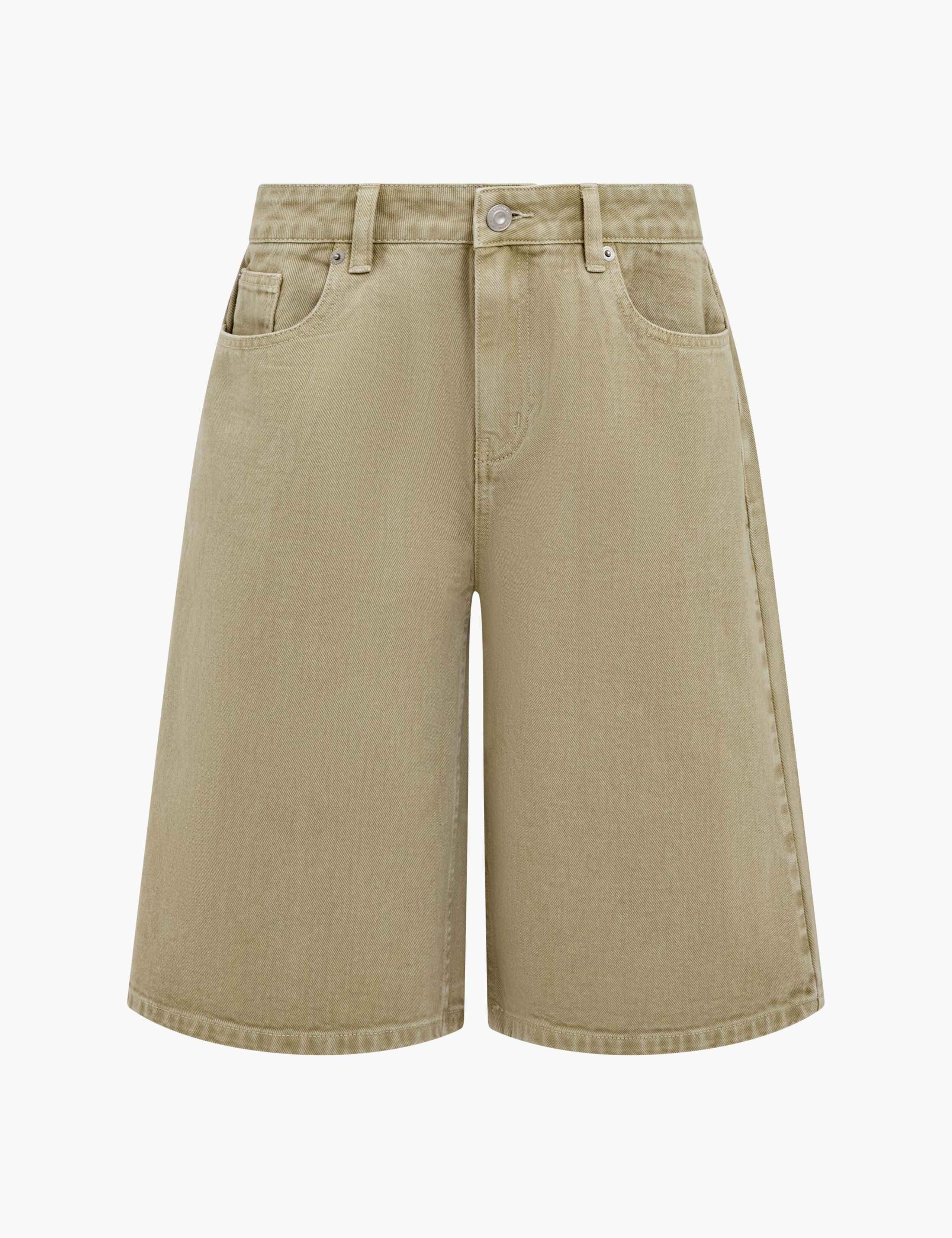 Denim Knee Length Shorts 2 of 4