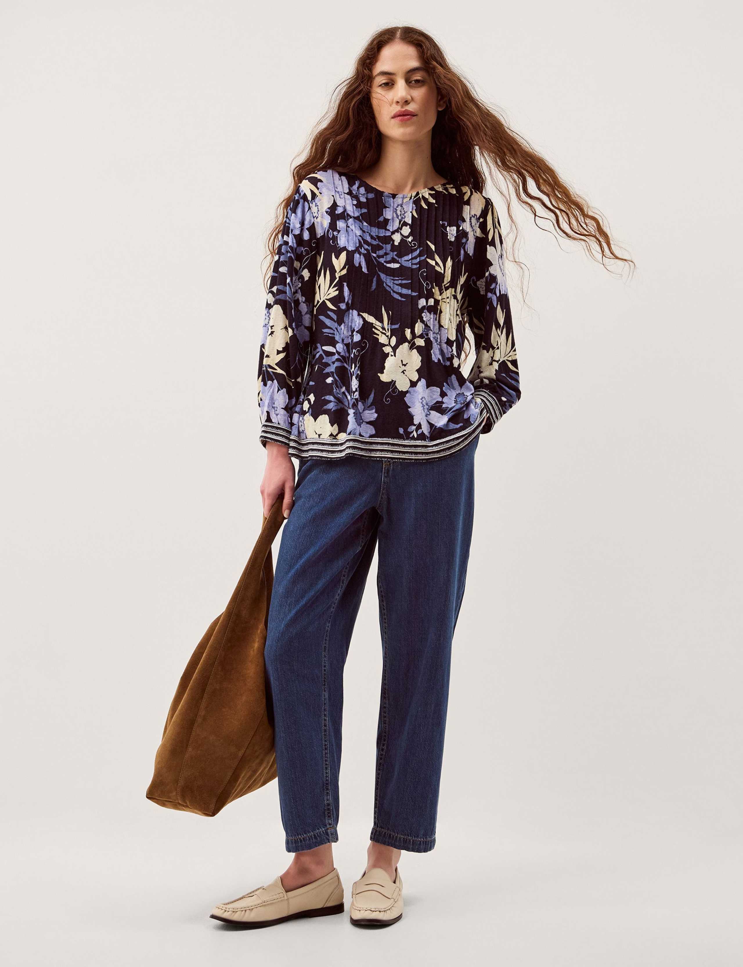 Linen Rich Floral Top 3 of 5