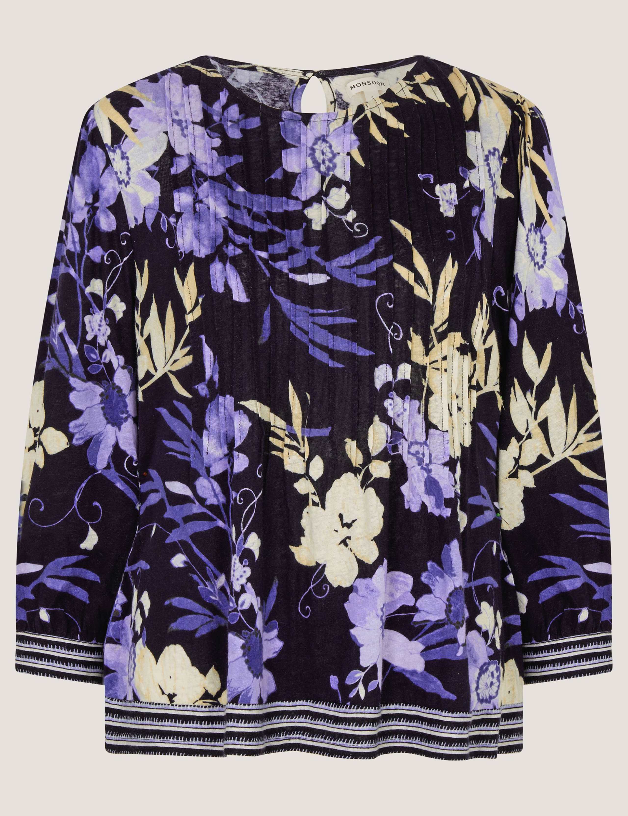 Linen Rich Floral Top 2 of 5