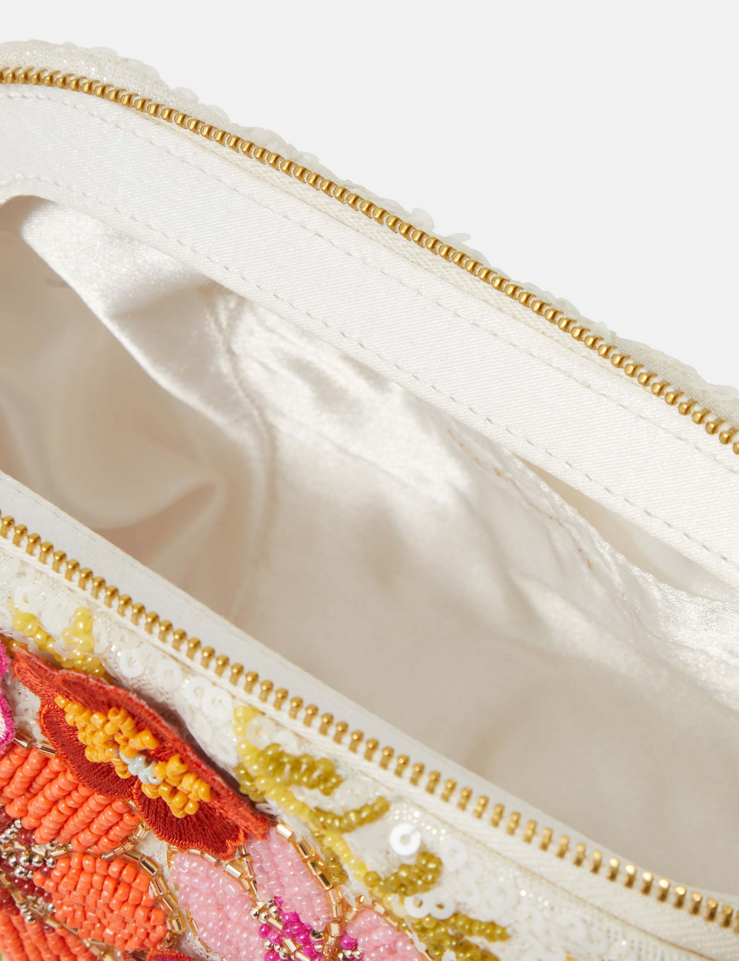 Cotton Rich Beaded Floral Clutch Bag 3 of 5