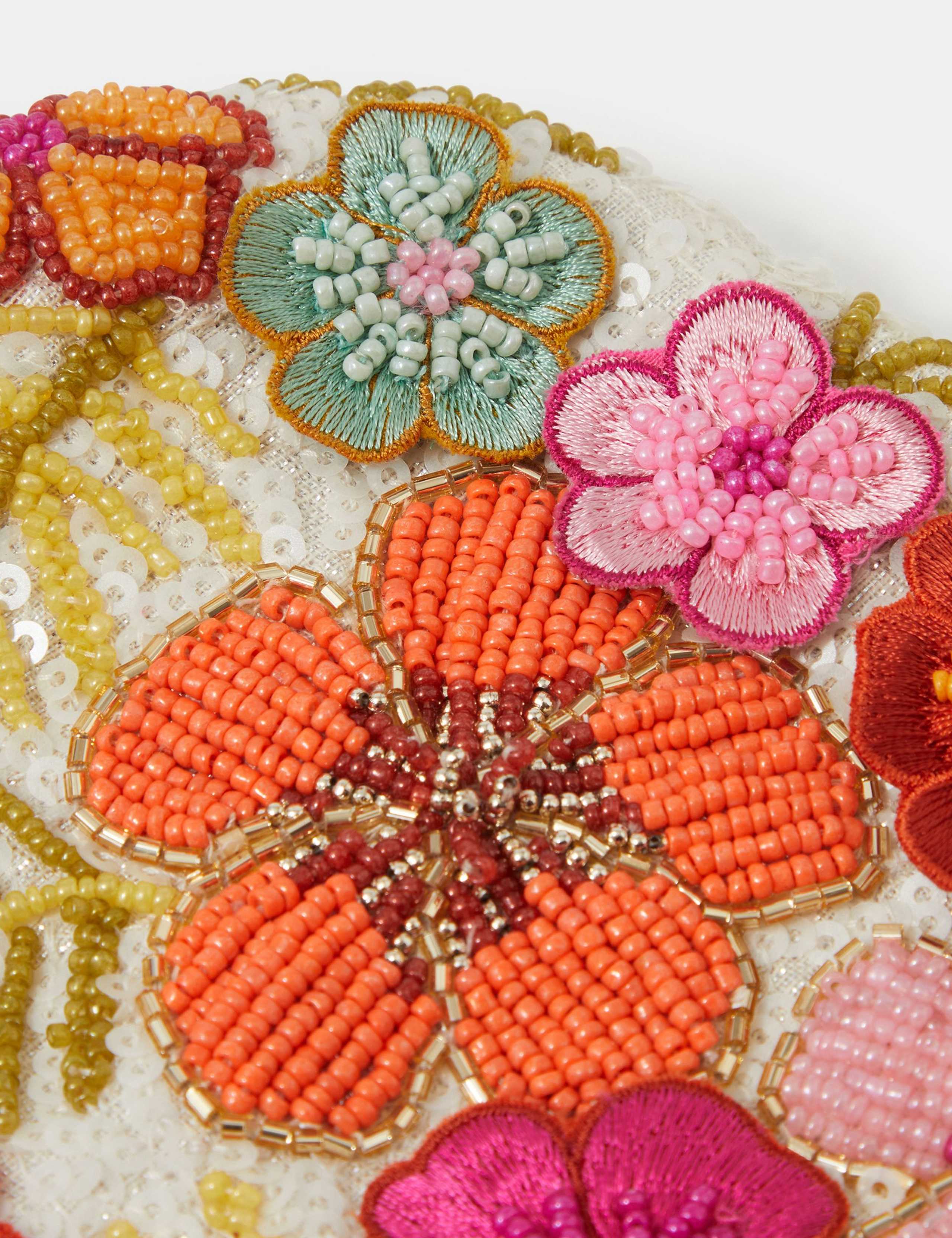 Cotton Rich Beaded Floral Clutch Bag 4 of 5