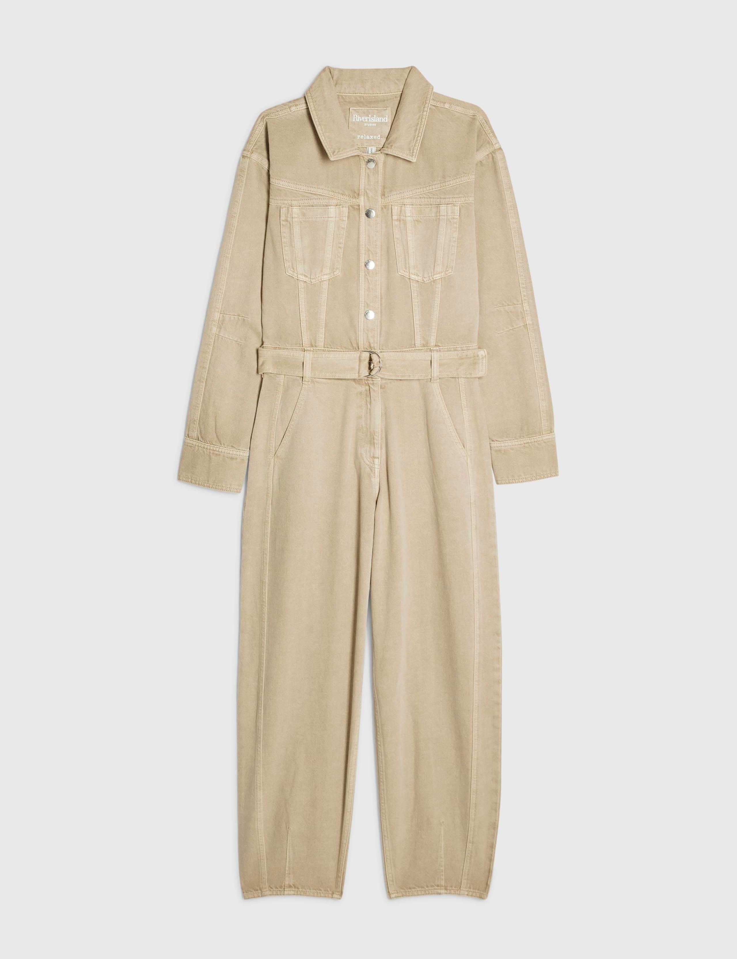 Denim Belted Jumpsuit 2 of 6