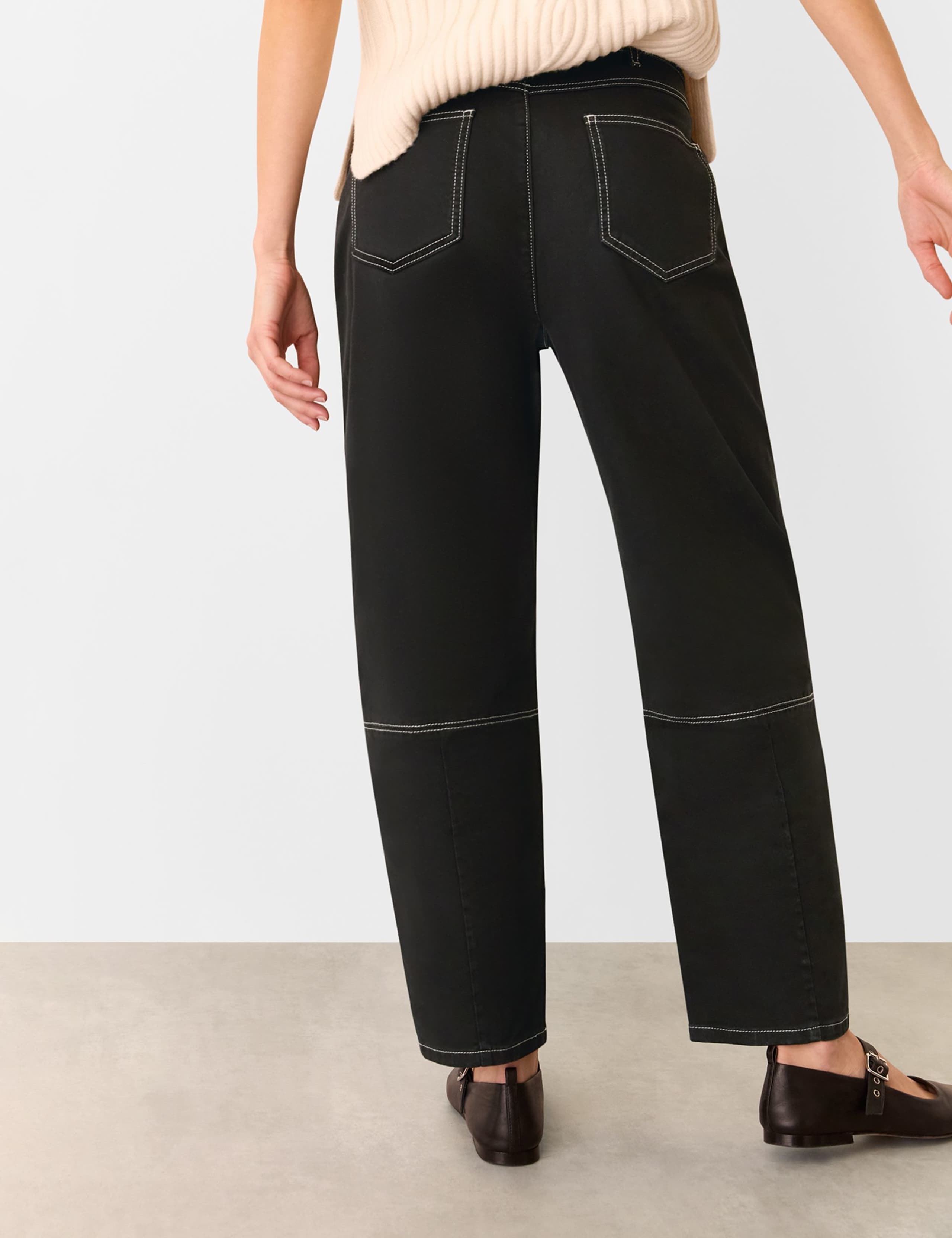 High Waisted Slim Barrel Ankle Grazer Jeans 3 of 4